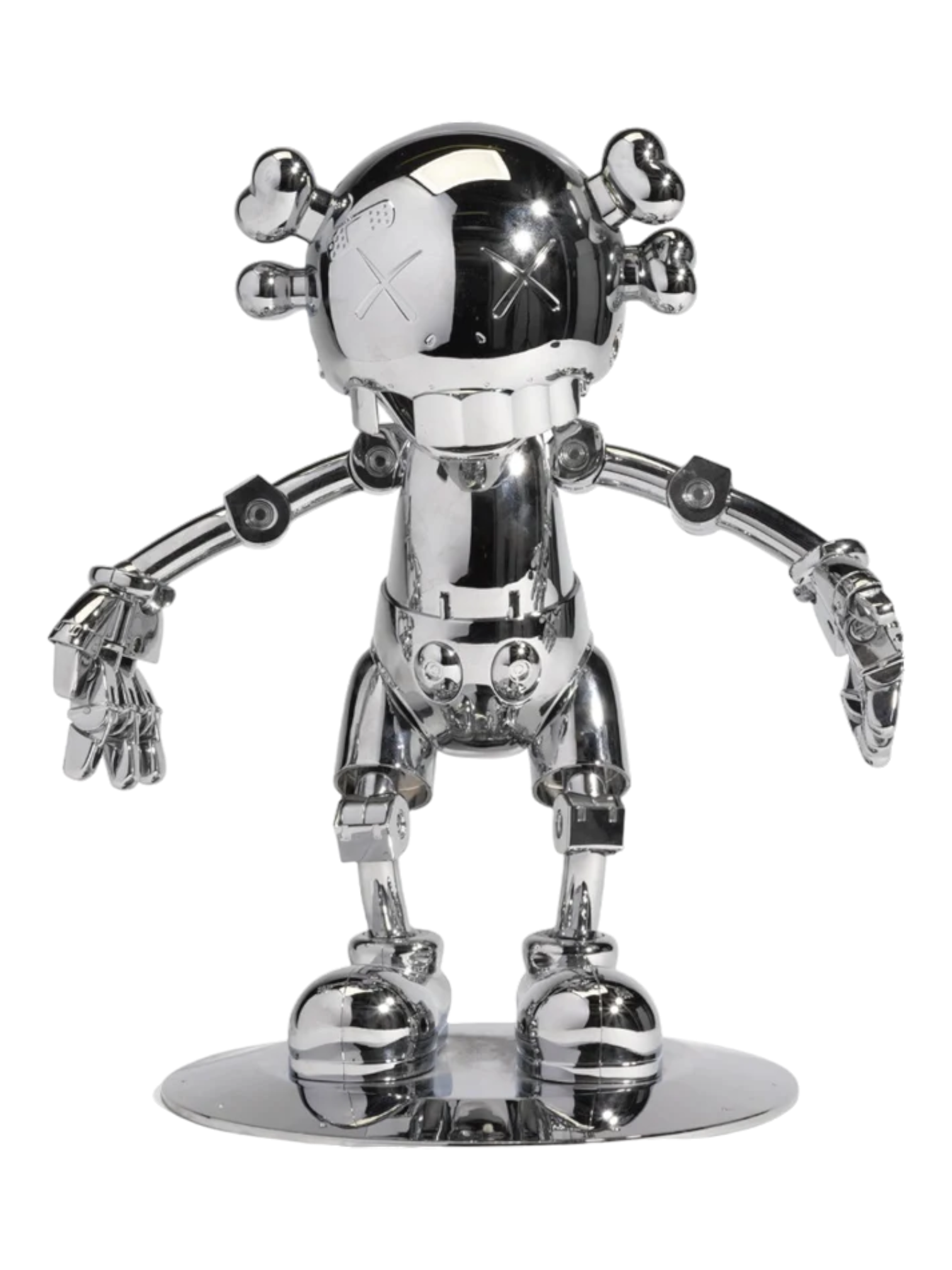KAWS x Hajime Sorayama No Future Companion Silver Chrome