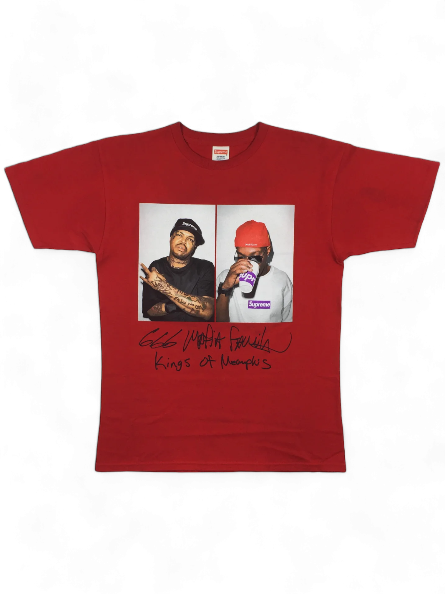 2012 Supreme Three 6 Mafia Red Photo Tee