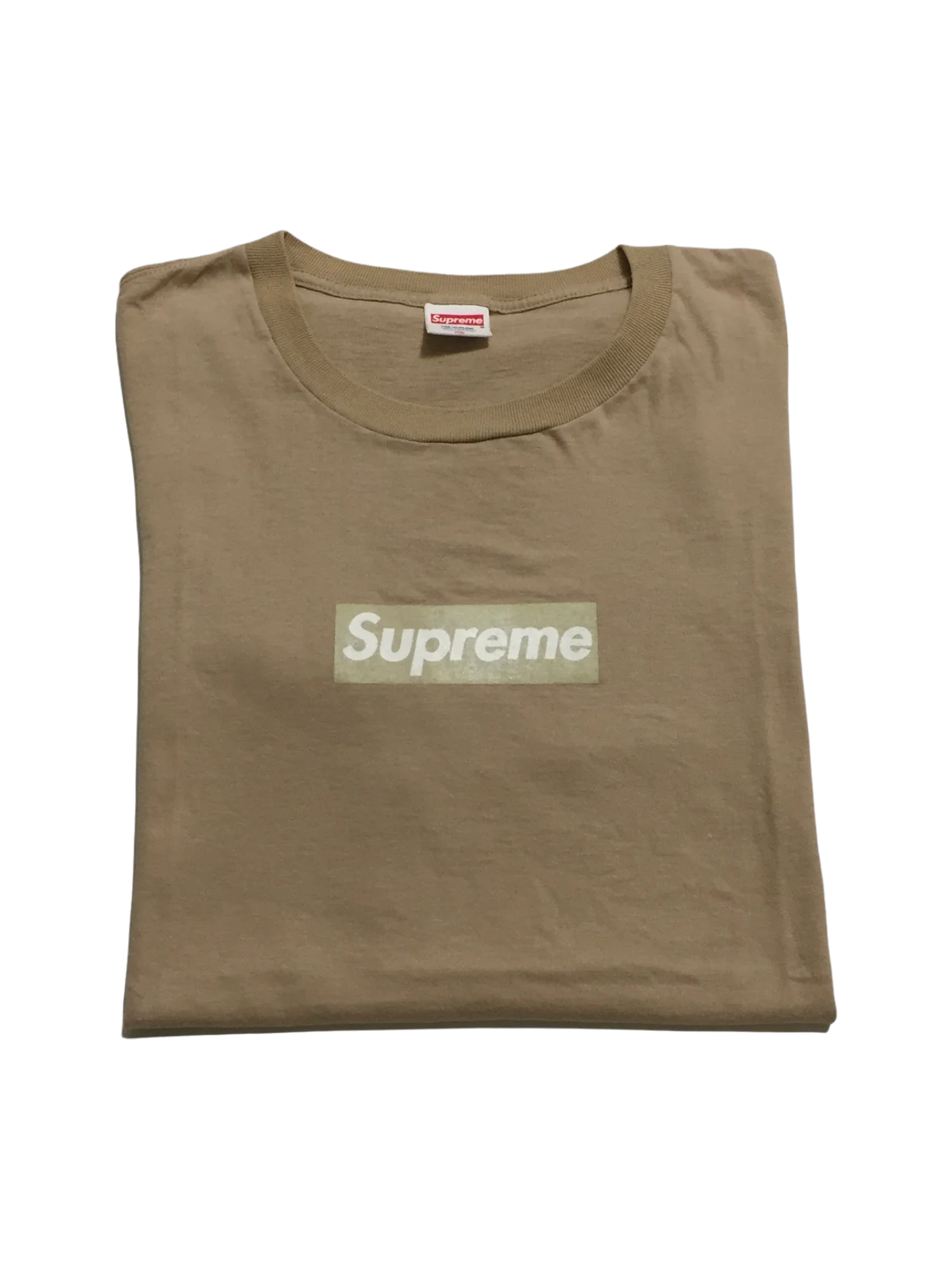 1999 Supreme Tan Box Logo Tee