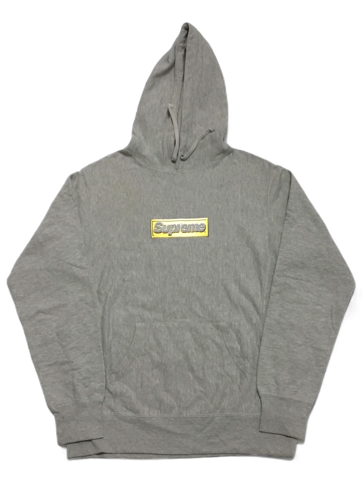 2013 Supreme Grey Bling Box Logo Hoodie