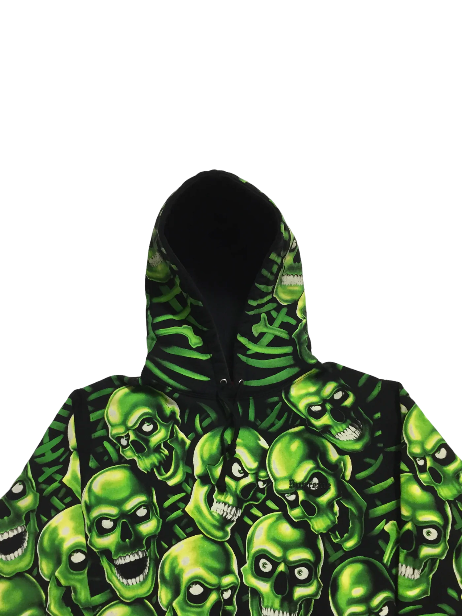 2018 Supreme Green Skull Pile Hoodie