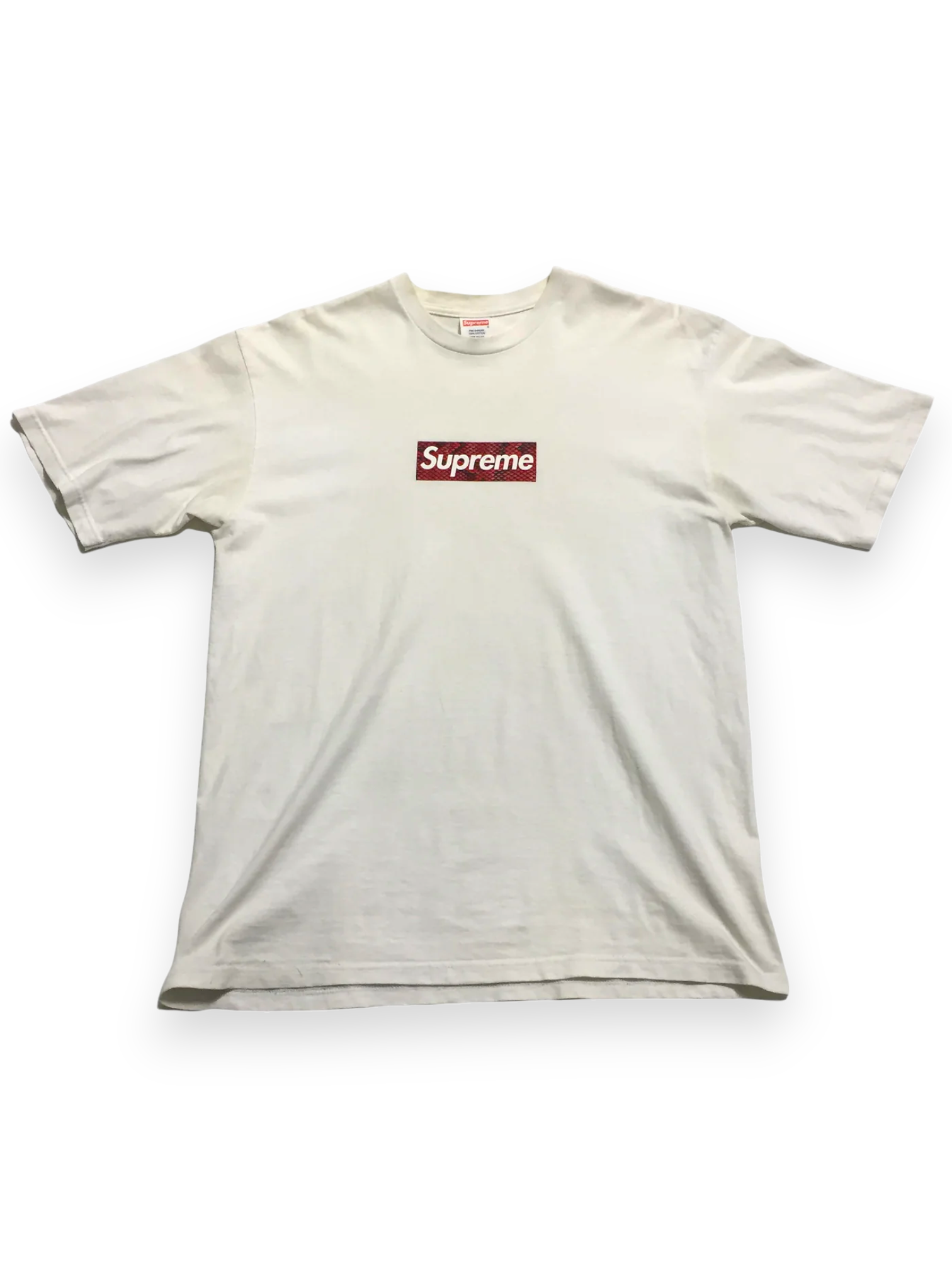 2006 Supreme Harajuku Red Snakeskin Box Logo Tee