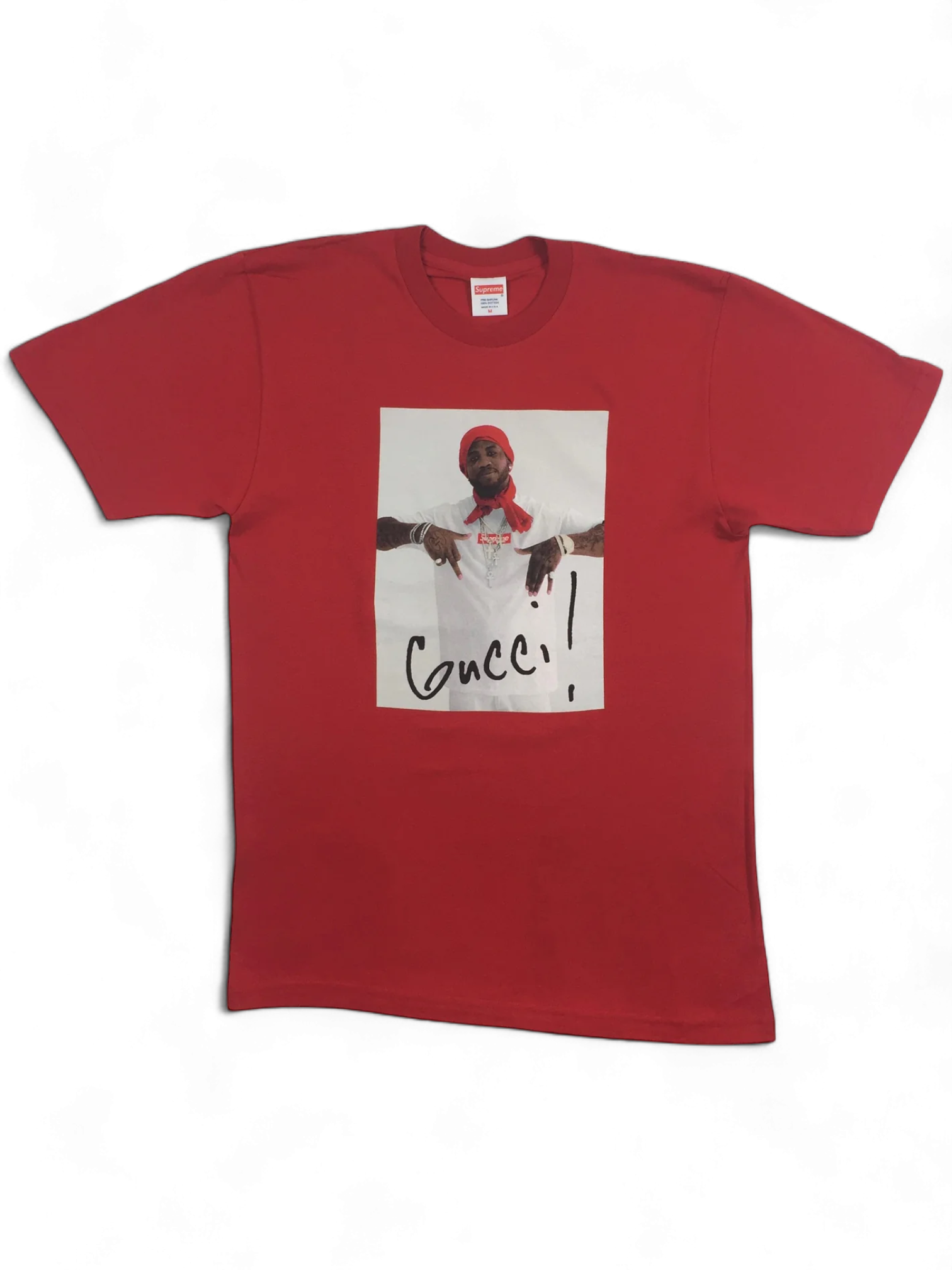 2016 Supreme Gucci Mane Red Photo Tee