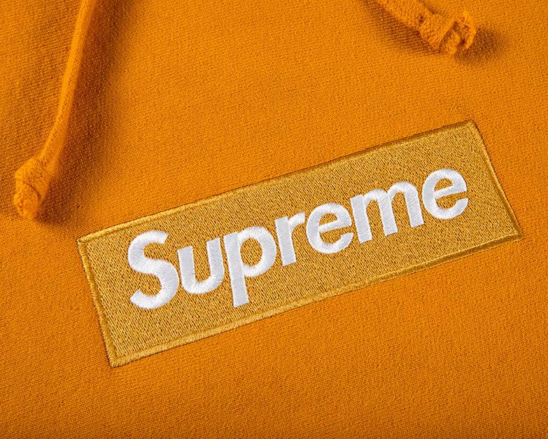 2011 Supreme Unreleased Mustard Sample Box Logo Hoodie