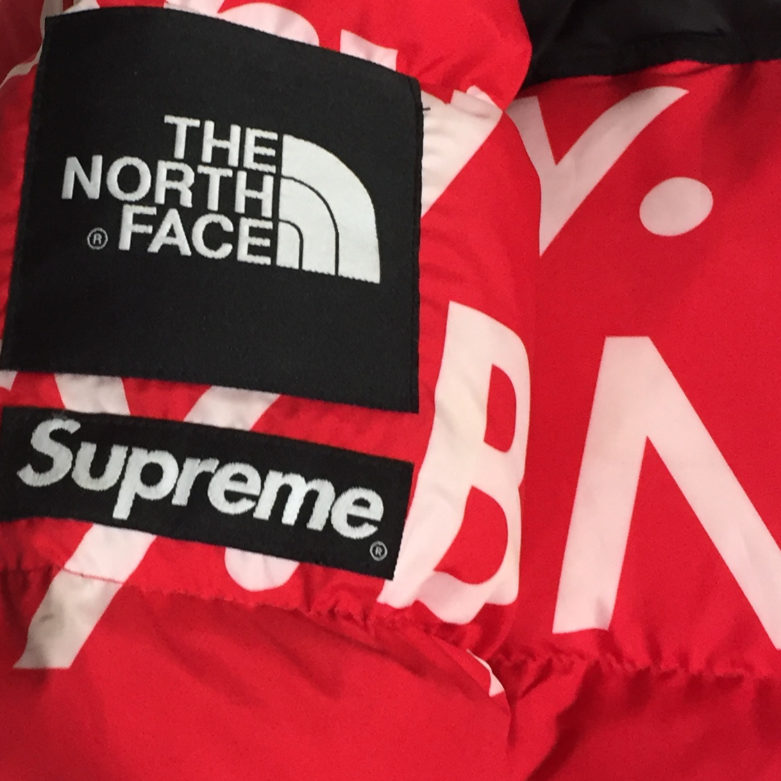 2015 Supreme x The North Face By Any Means Necessary Red Nuptse