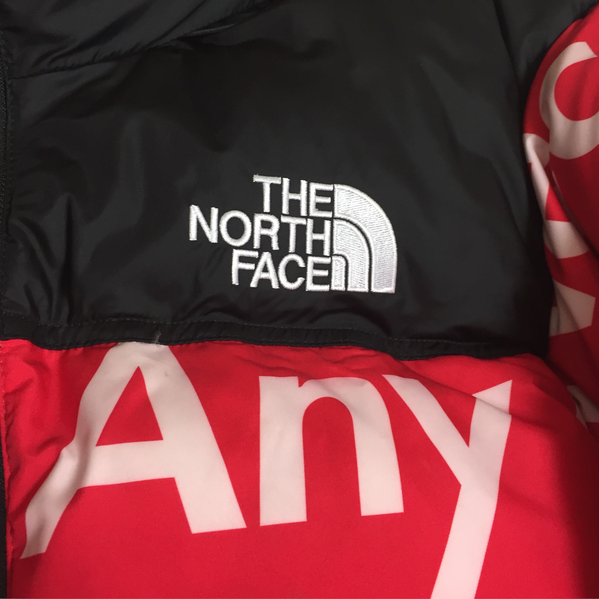 2015 Supreme x The North Face By Any Means Necessary Red Nuptse