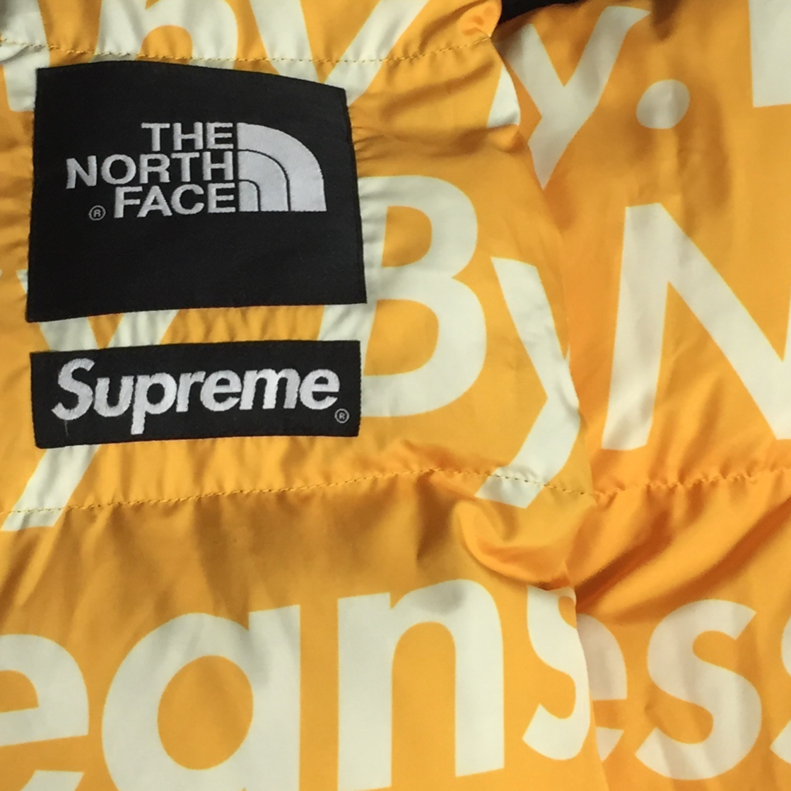 2015 Supreme x The North Face By Any Means Necessary Yellow Nuptse