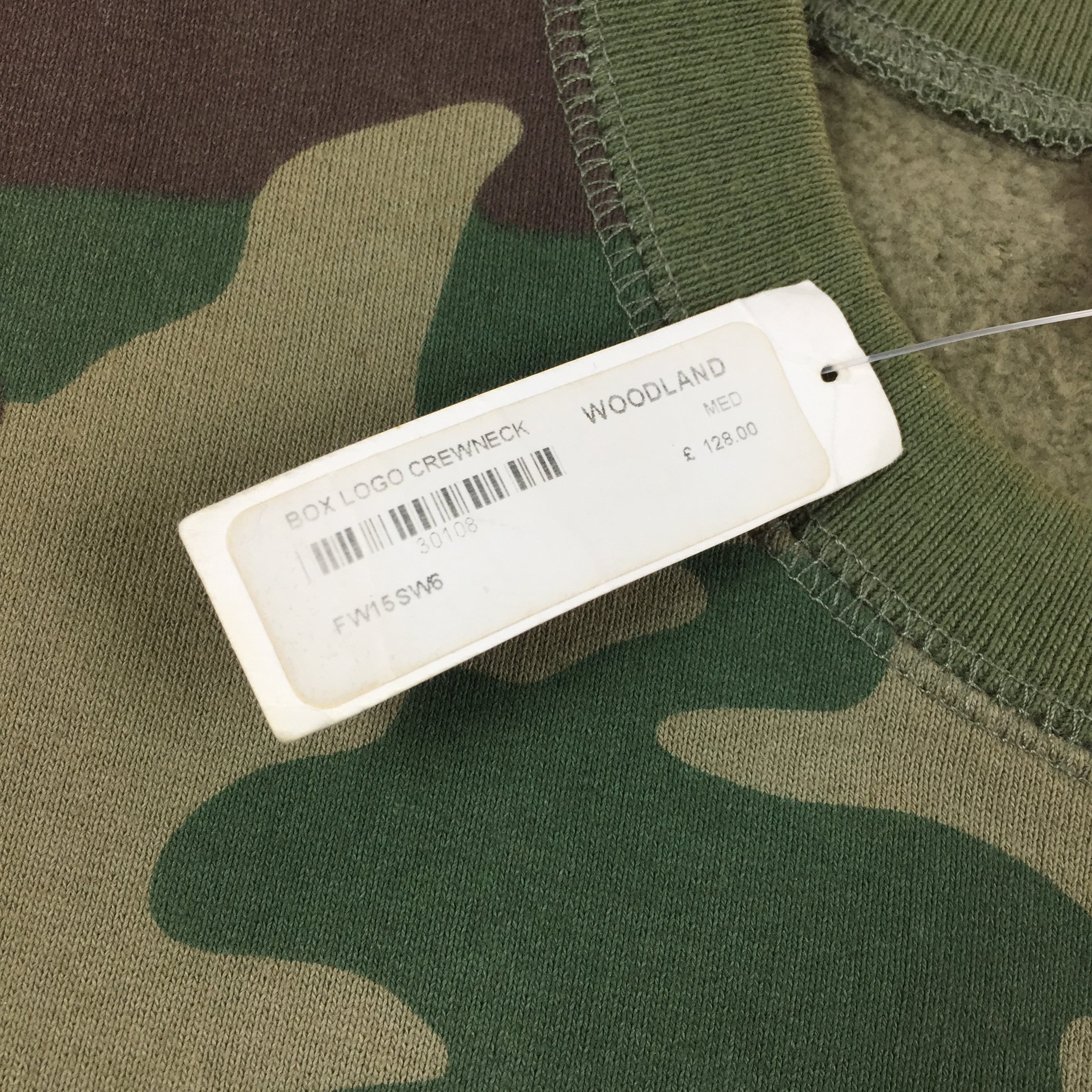 2015 Supreme Woodland Camo Box Logo Crewneck