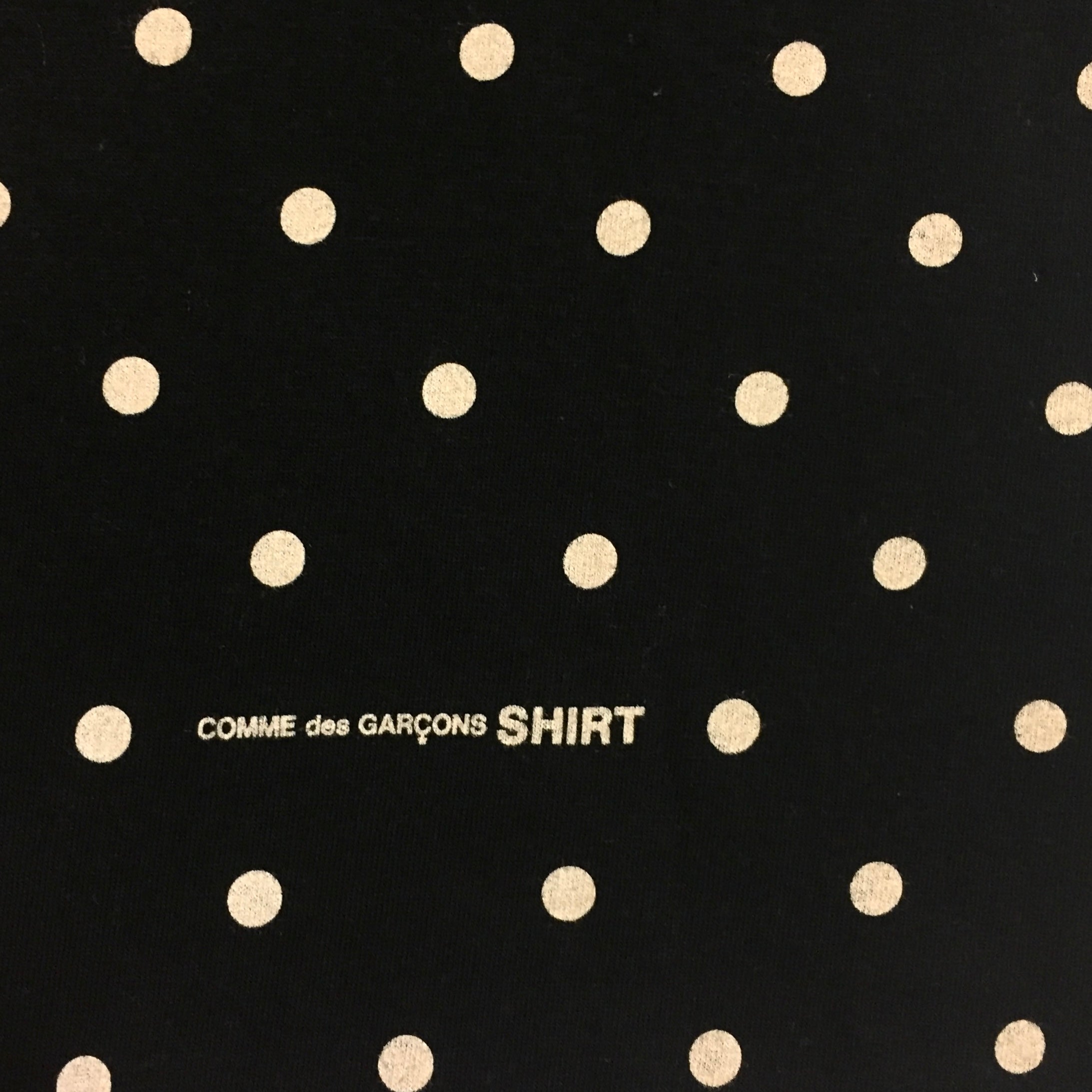 2012 Supreme x CDG Polka Dot Black Box Logo Tee