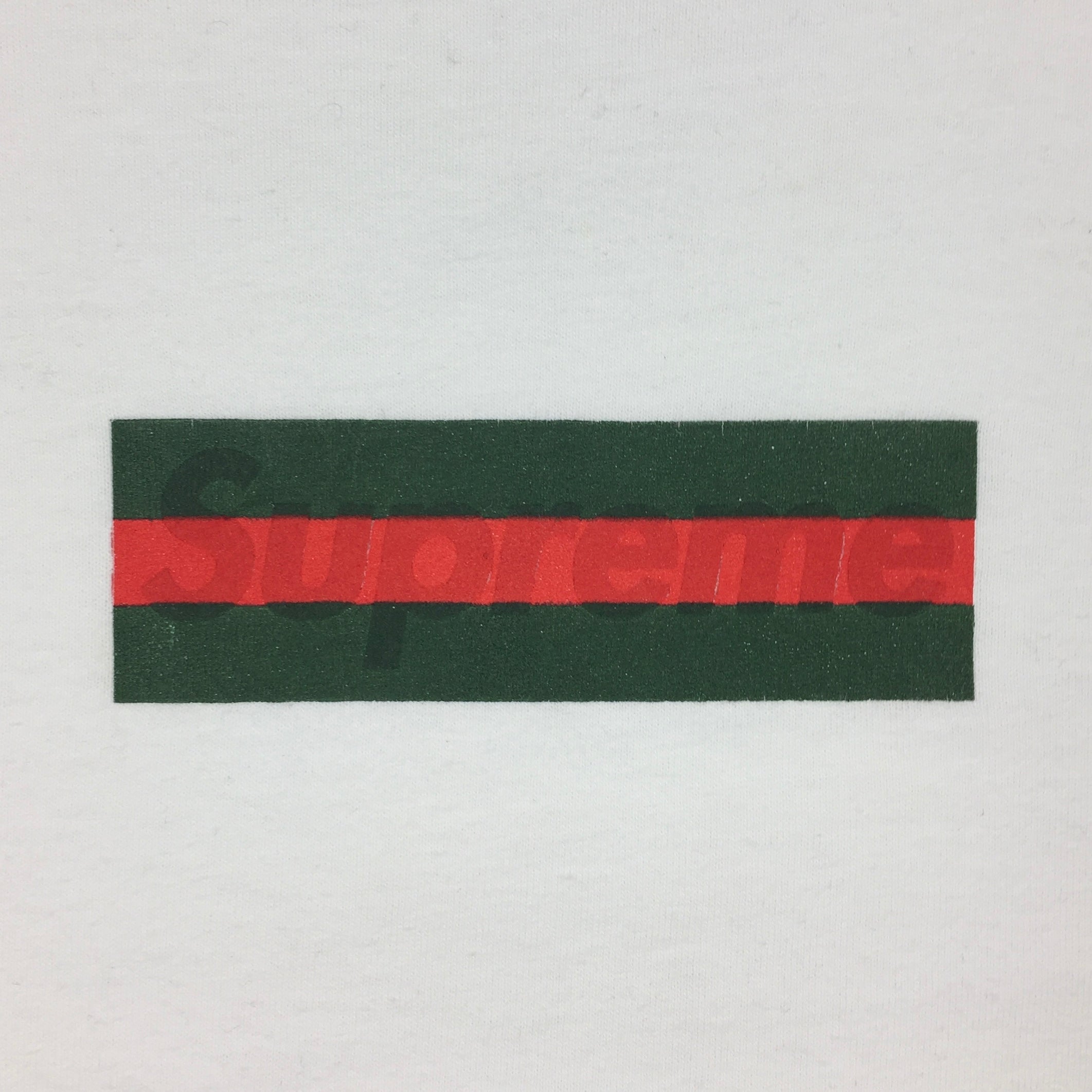 2000 Supreme Gucci White Box Logo Tee
