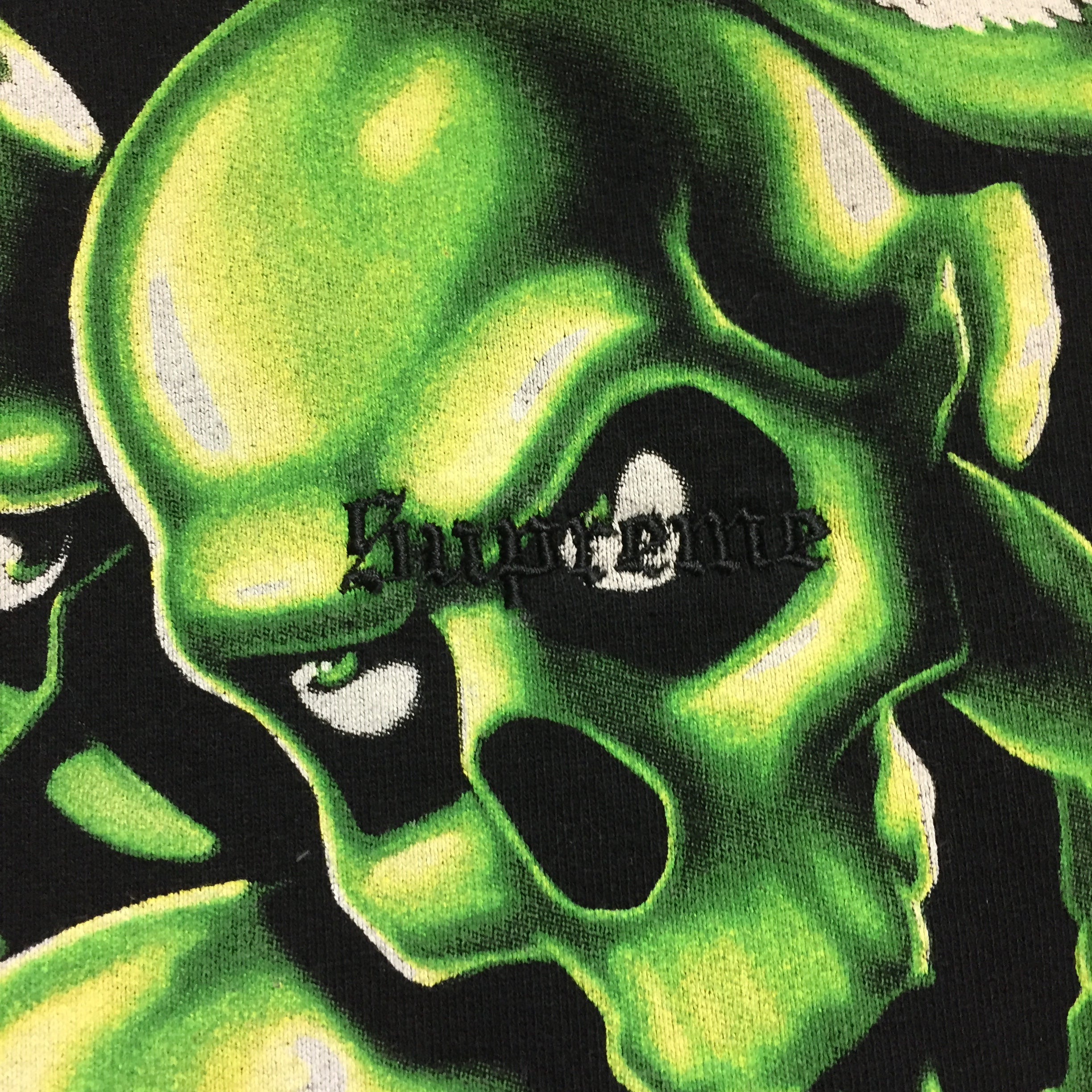 2018 Supreme Green Skull Pile Hoodie