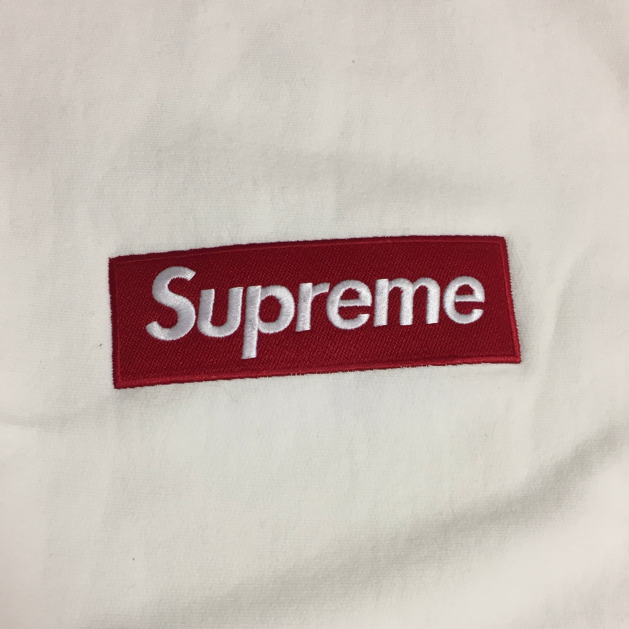 2015 Supreme Red White Box Logo Crewneck