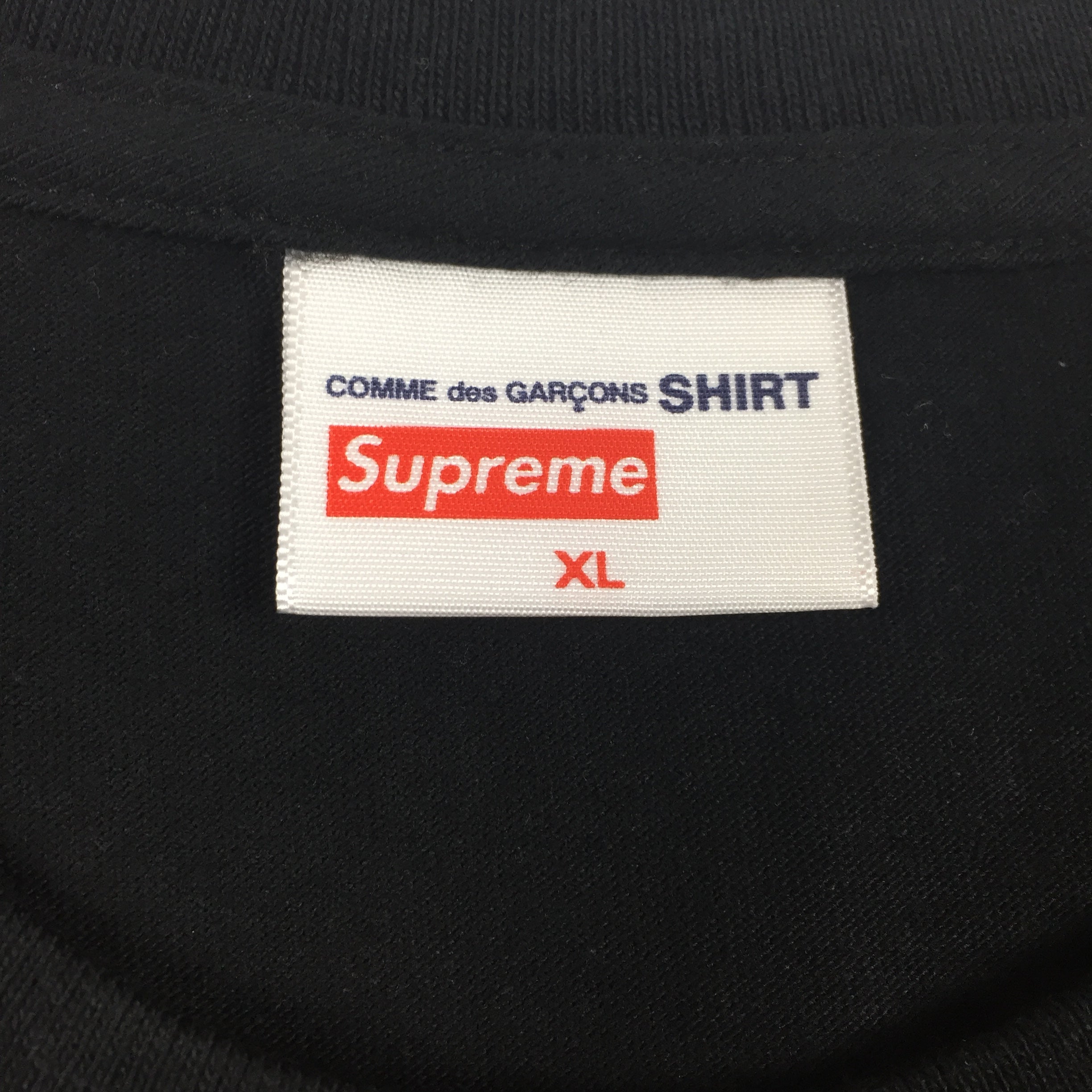 2017 Supreme x CDG Black Box Logo Tee
