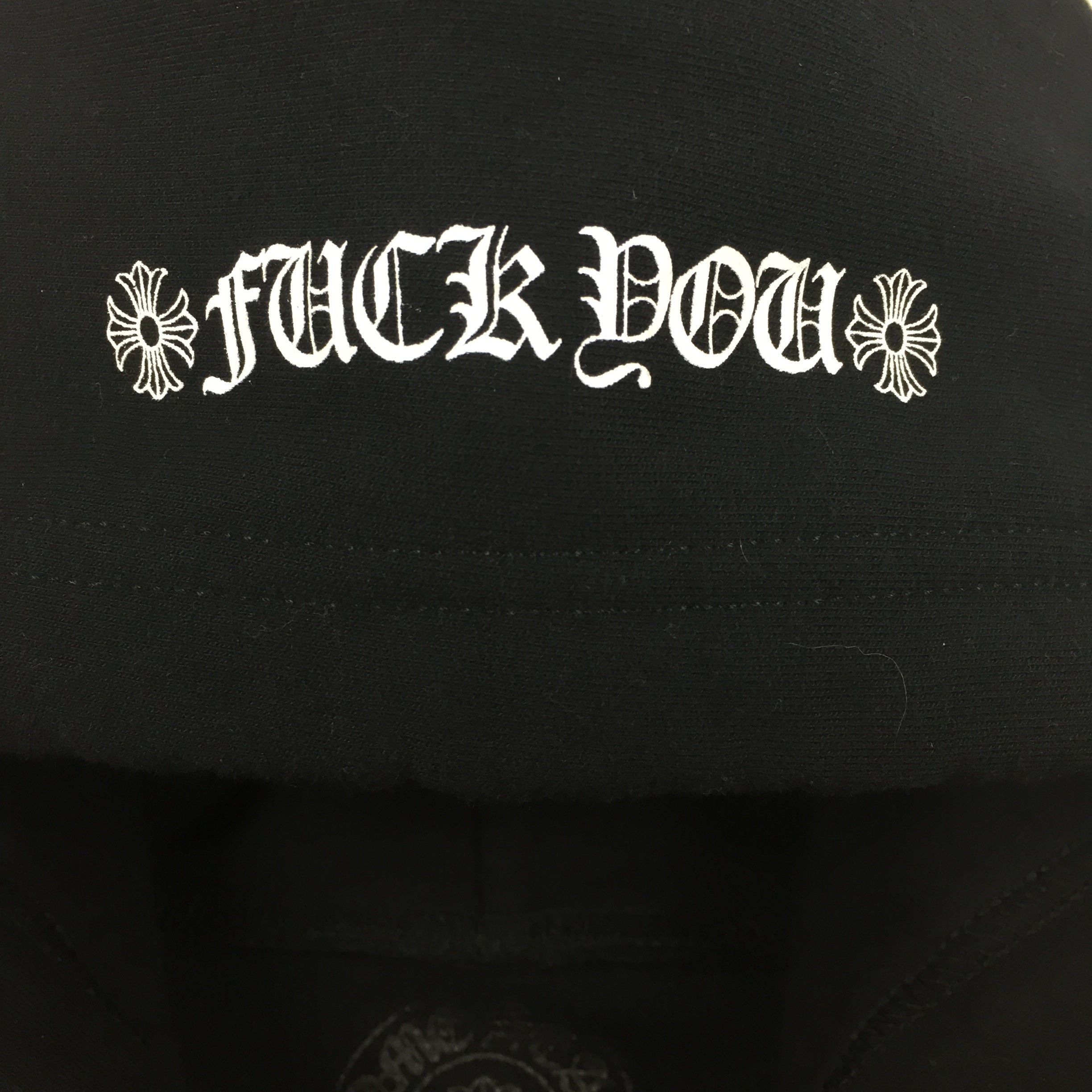 Chrome Hearts Black Floral Logo Zip Up Hoodie
