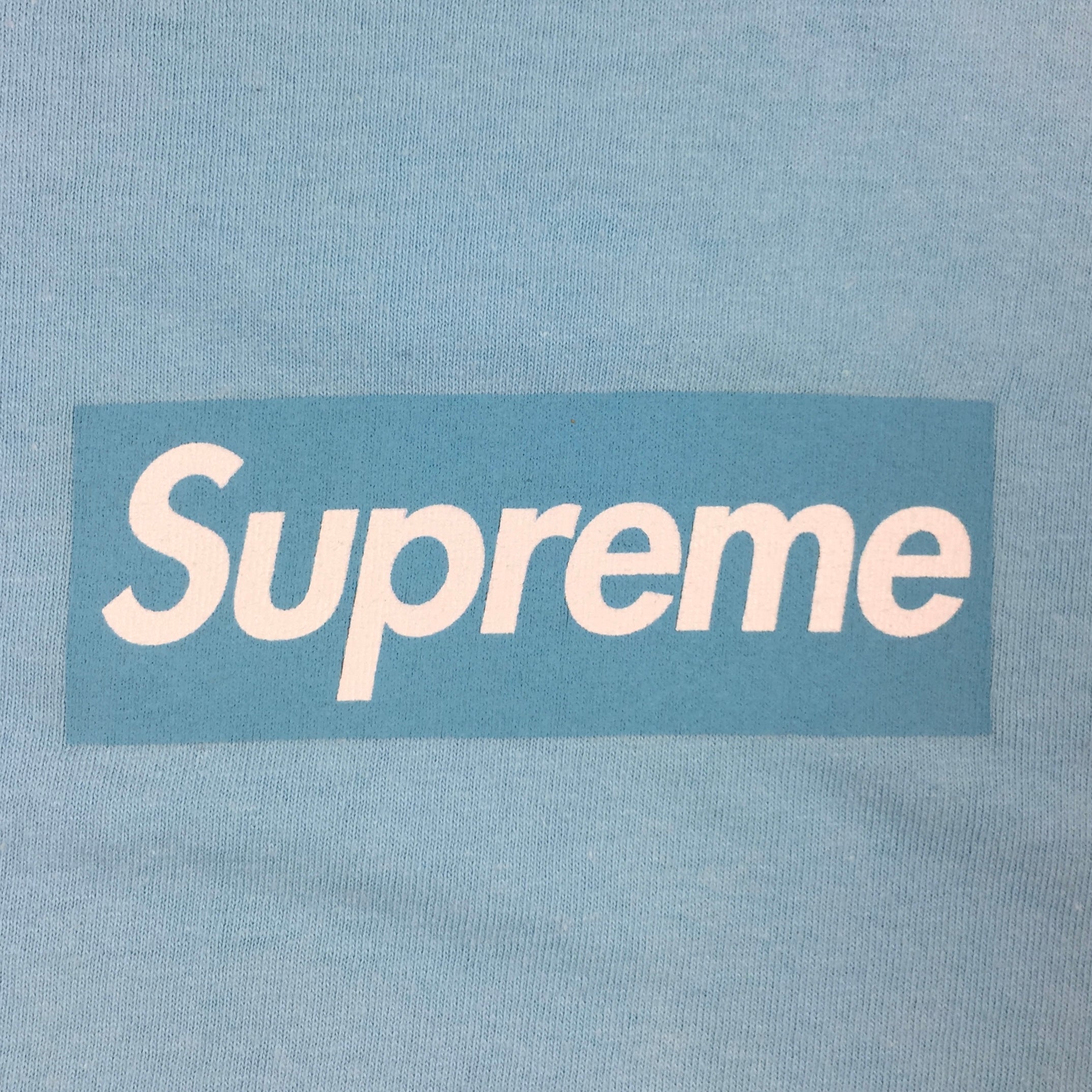 2007 Supreme Teal Blue Box Logo Tee