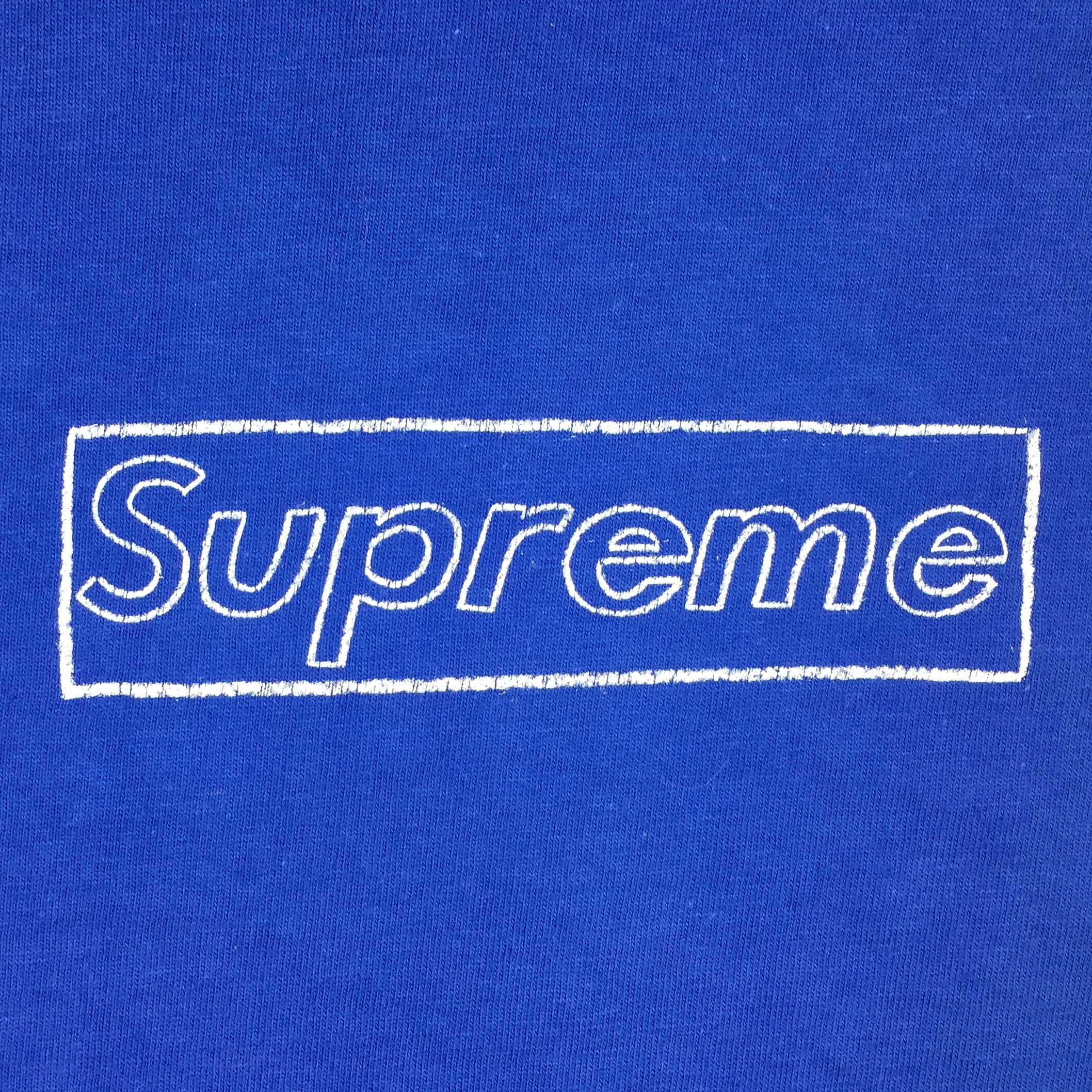 2002 Supreme KAWS Blue Box Logo Tee
