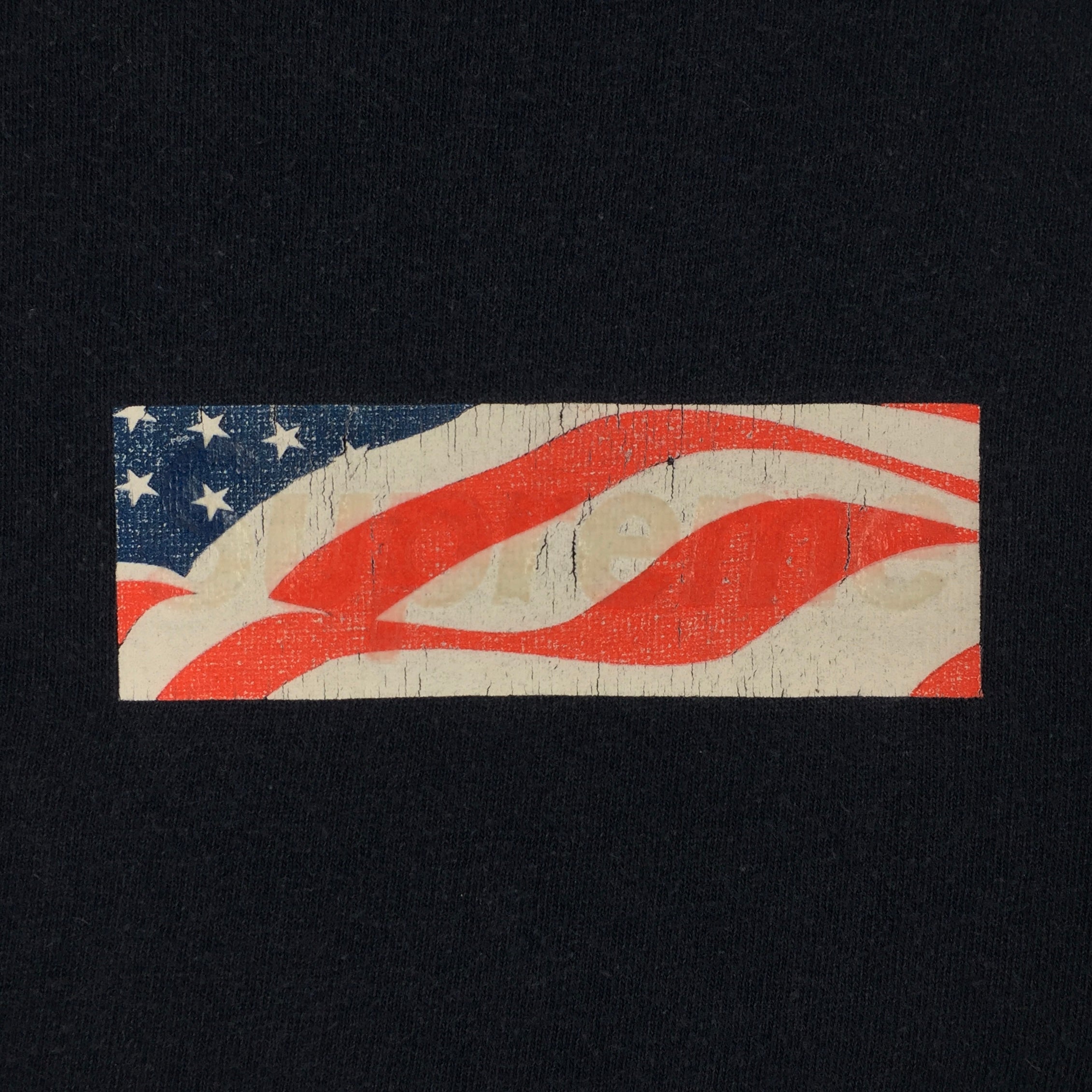 2002 Supreme 9/11 Navy Box Logo Tee
