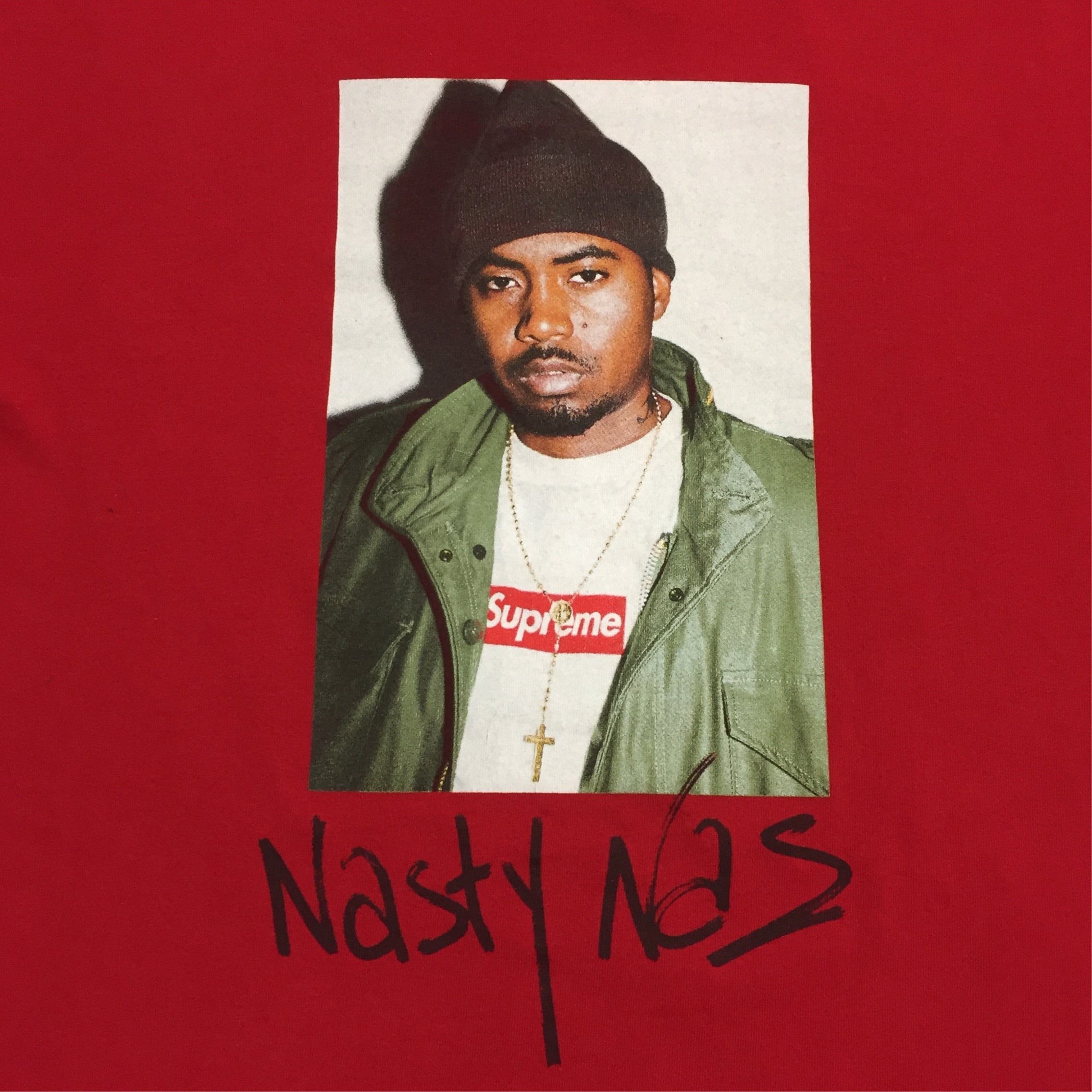 2017 Supreme Nas Red Photo Tee