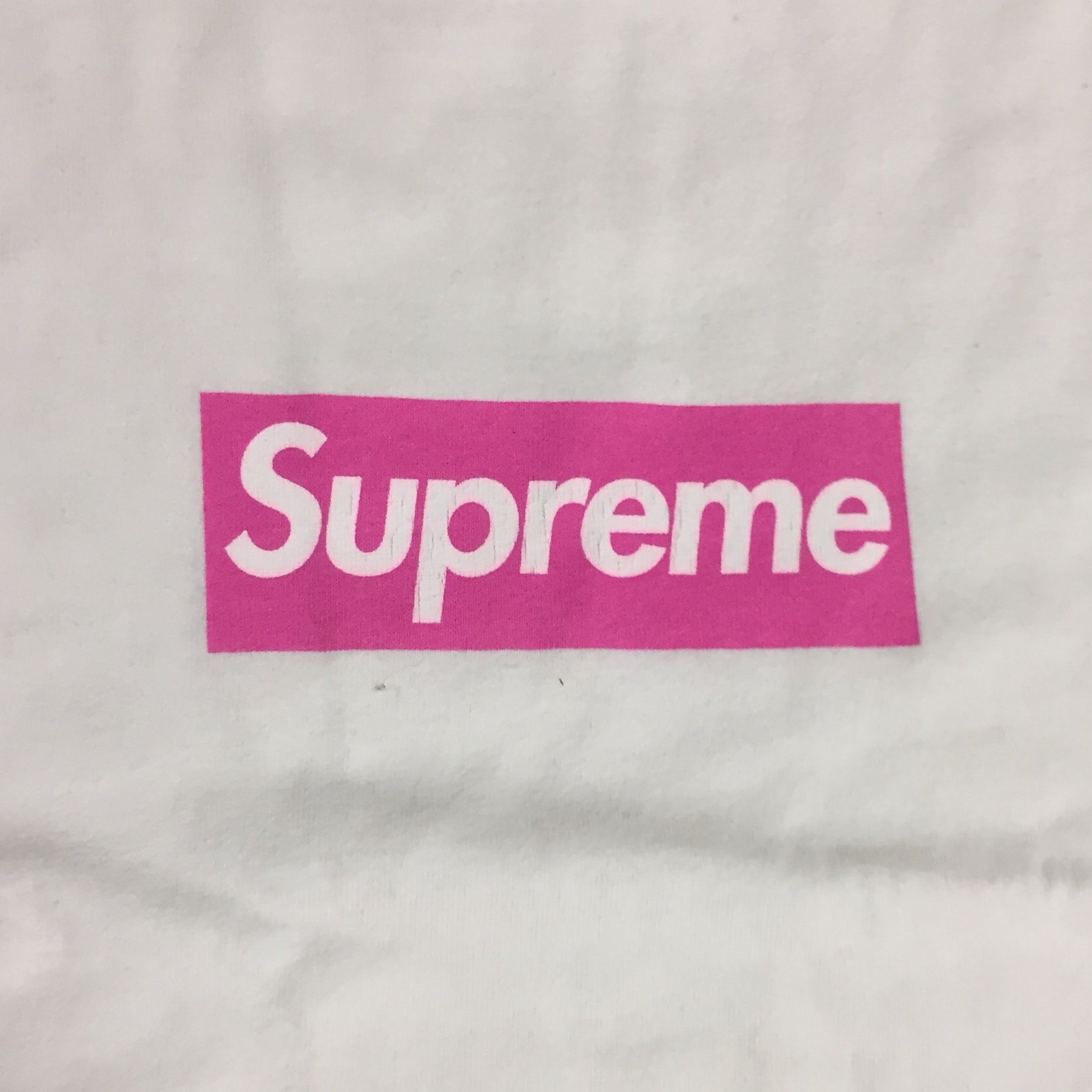 2005 Supreme Pink White Box Logo Tee