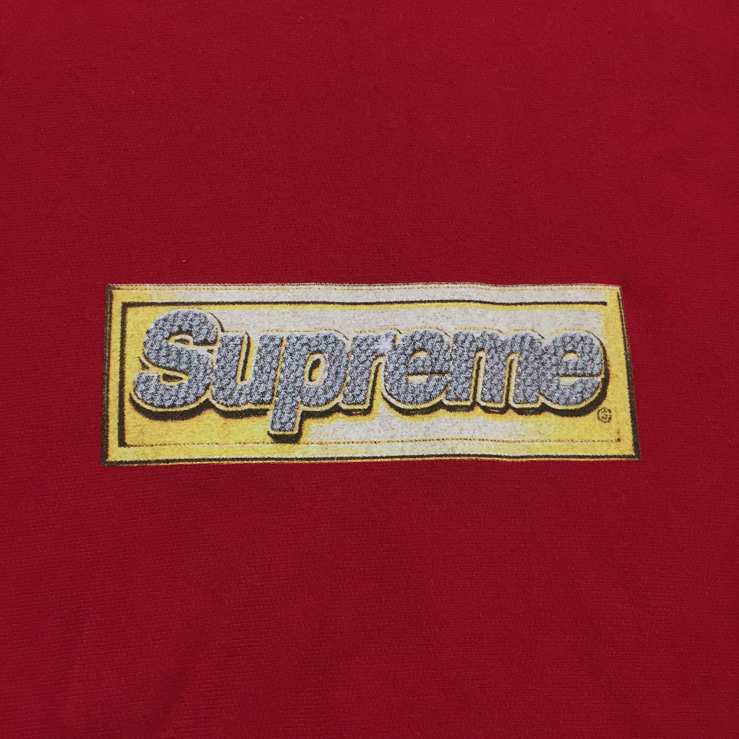 2013 Supreme Red Bling Box Logo Hoodie