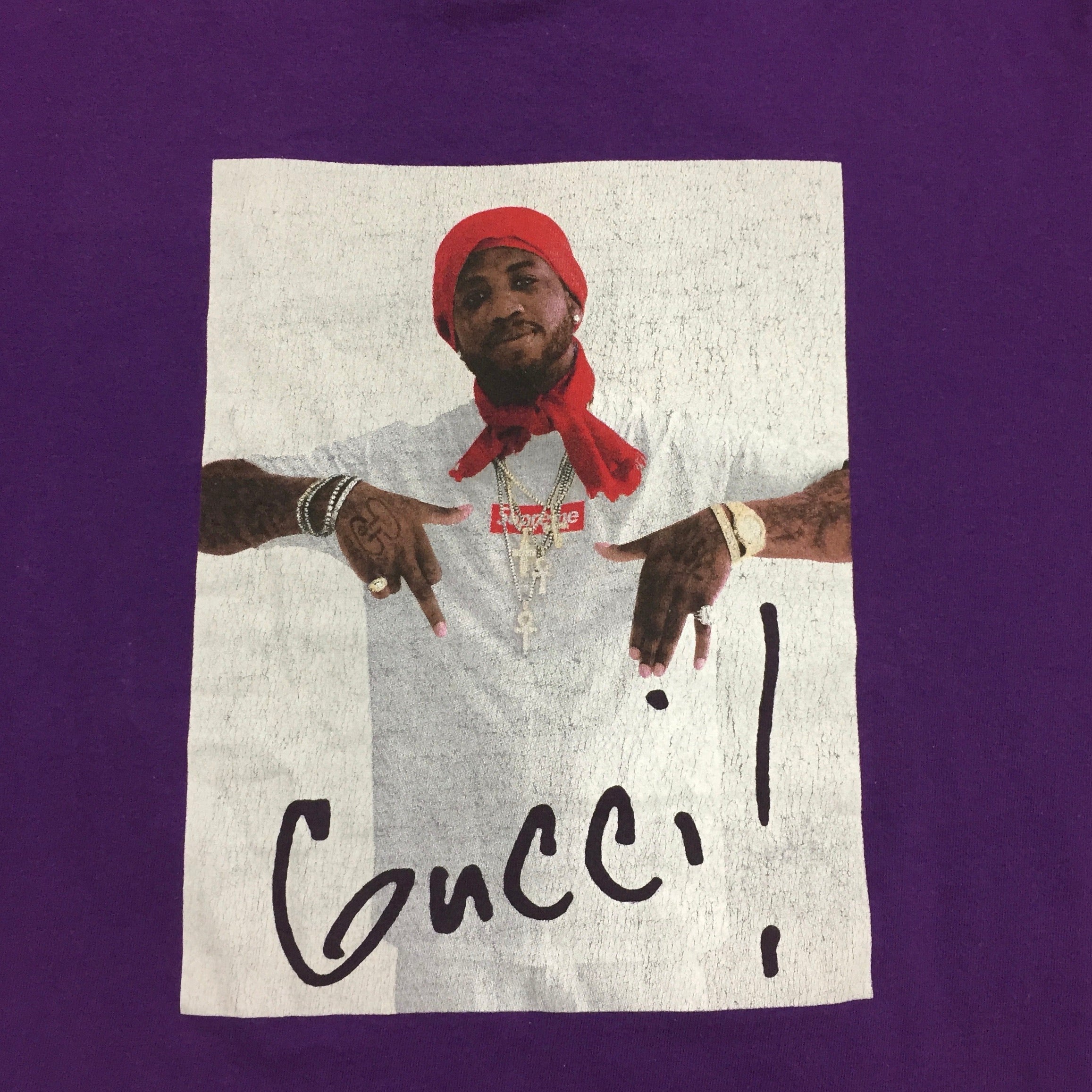 2016 Supreme Gucci Mane Purple Photo Tee