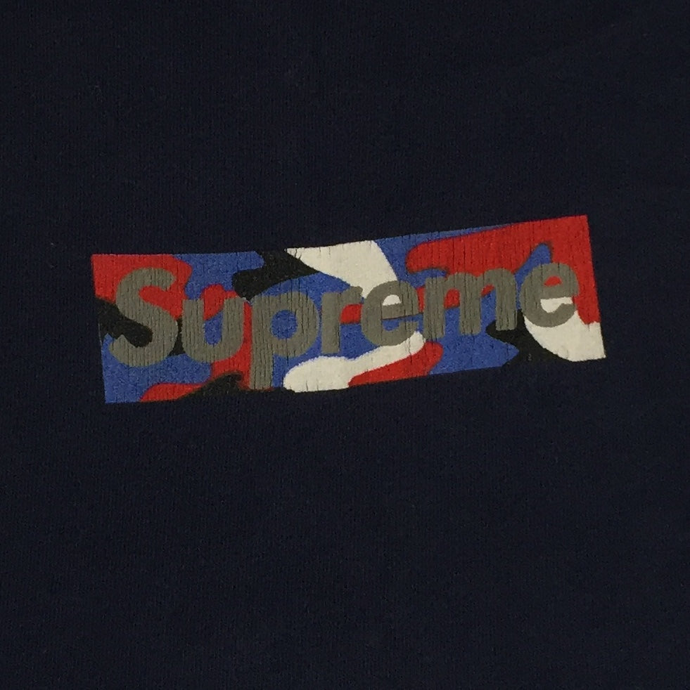 1997 Supreme Marble Navy Box Logo Tee