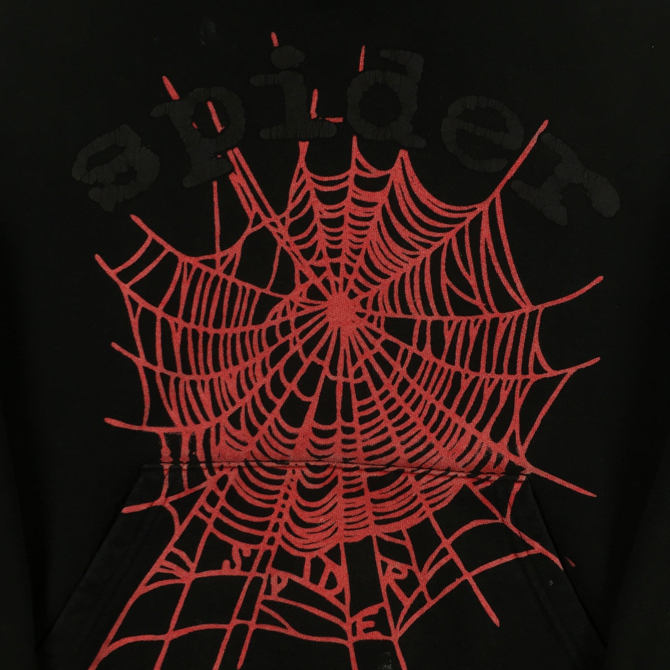 Spider Worldwide Black Red Web Hoodie