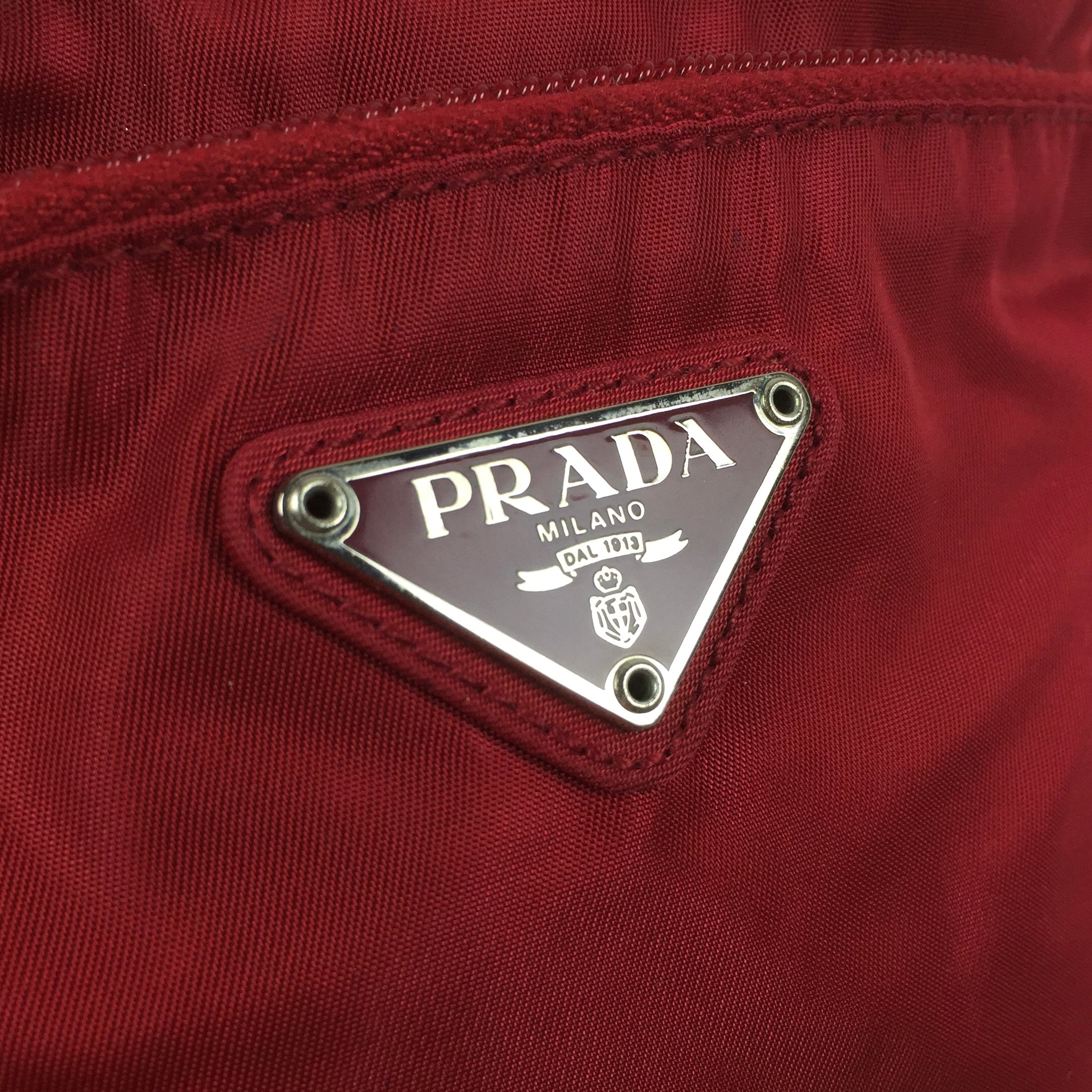 Prada Red Nylon Shoulder Bag