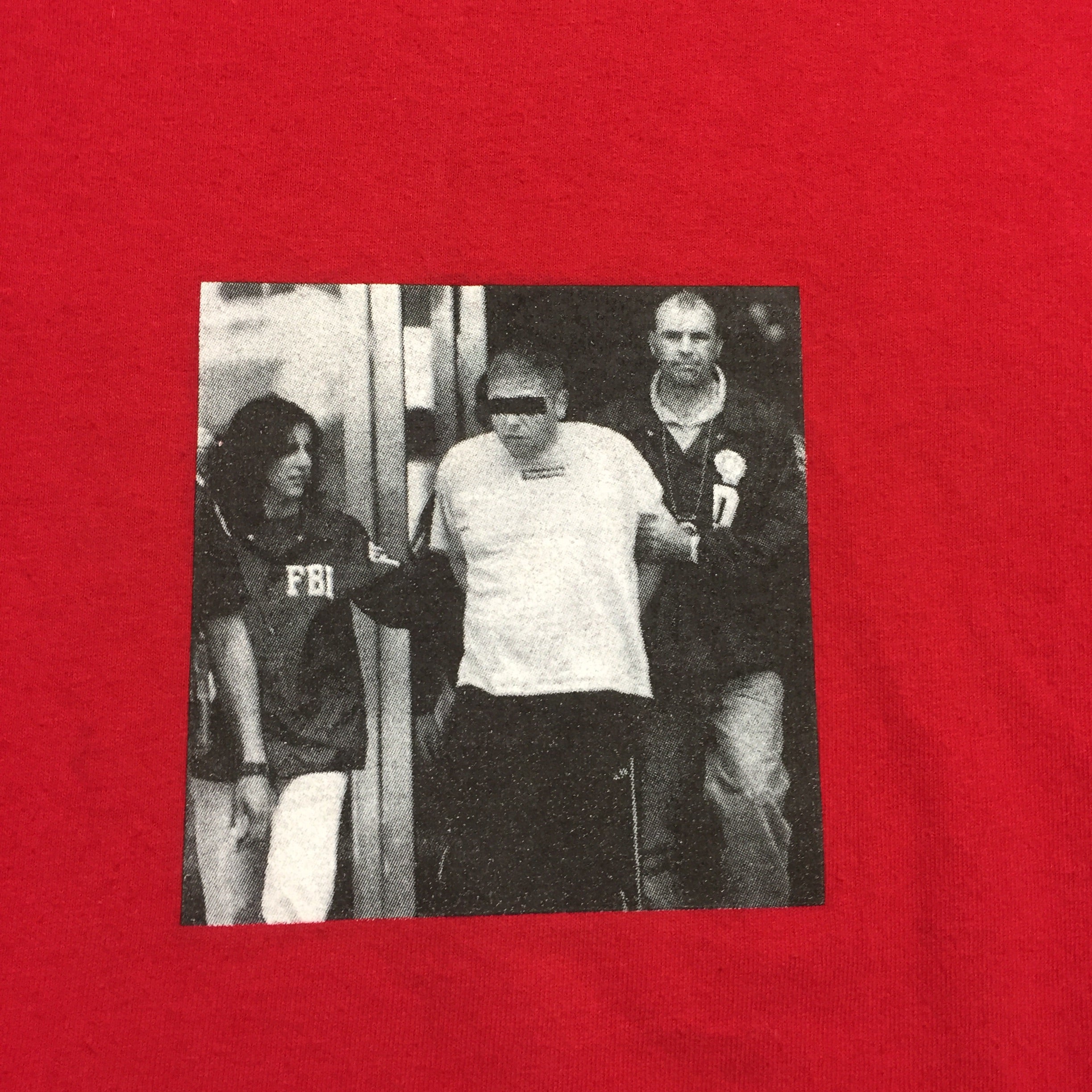 2005 Supreme Illegal Business Controls America Red Tee