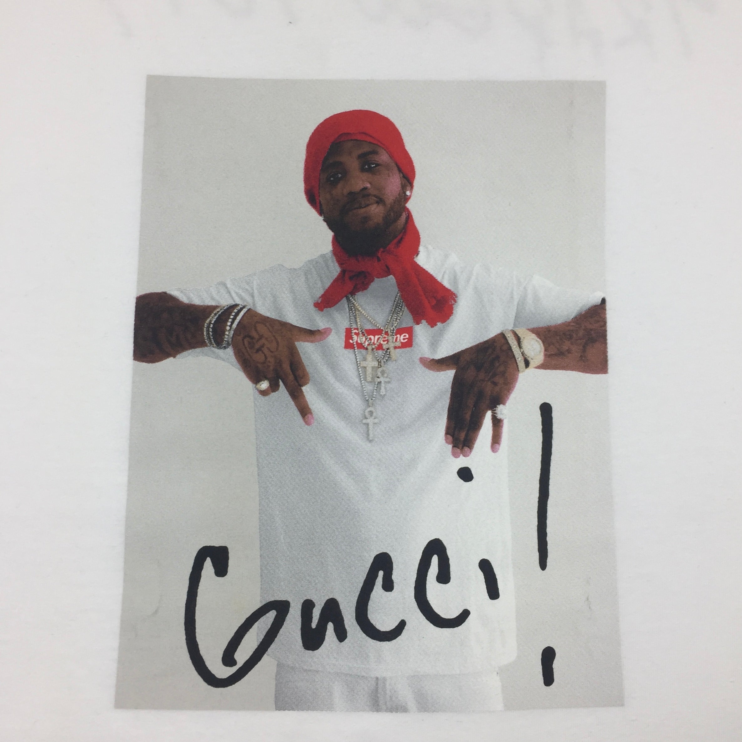 2016 Supreme Gucci Mane White Photo Tee
