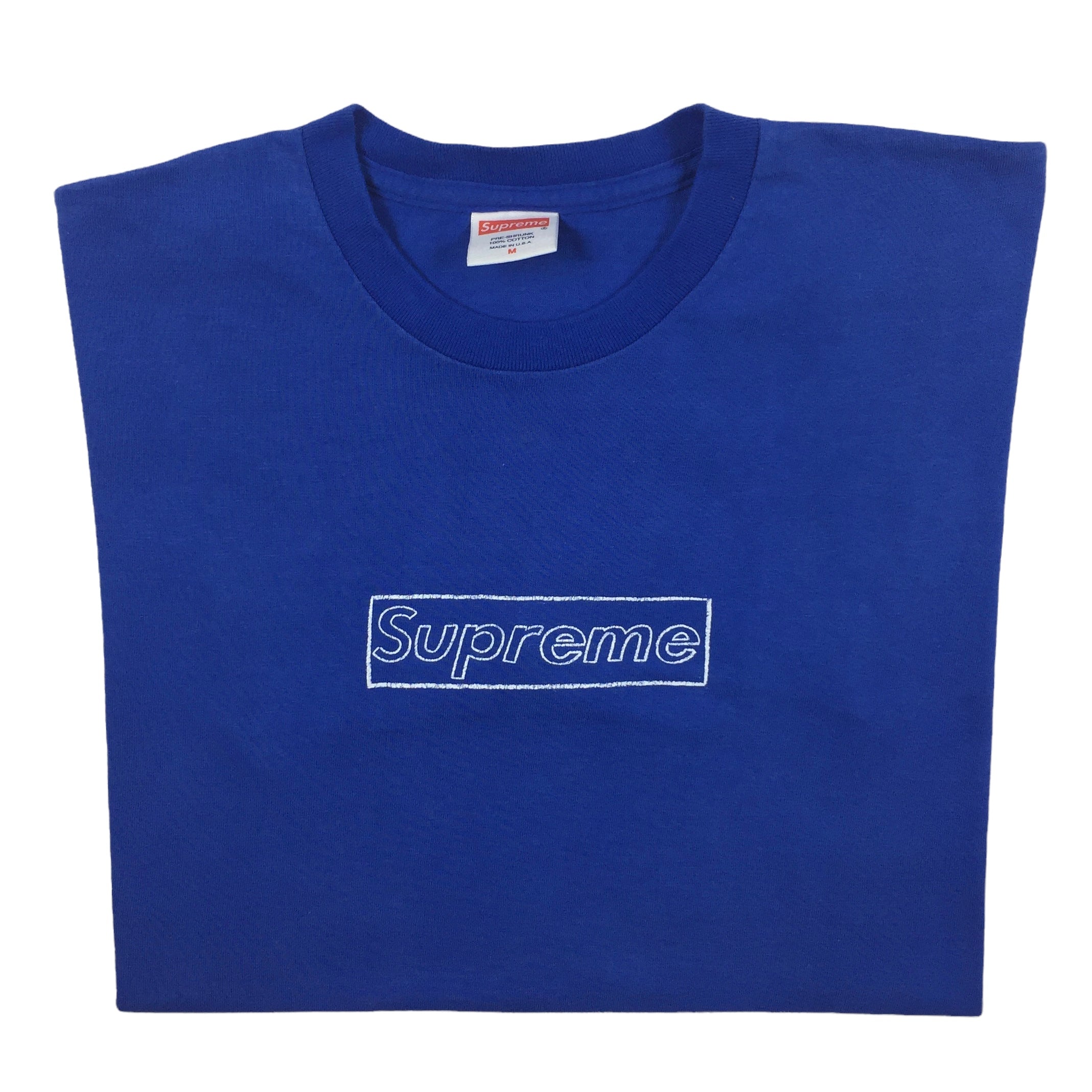 2002 Supreme KAWS Blue Box Logo Tee