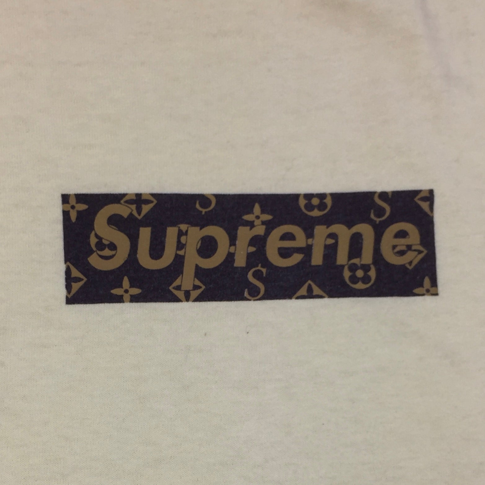 2000 Supreme LV Monogram Yellow Box Logo Tee
