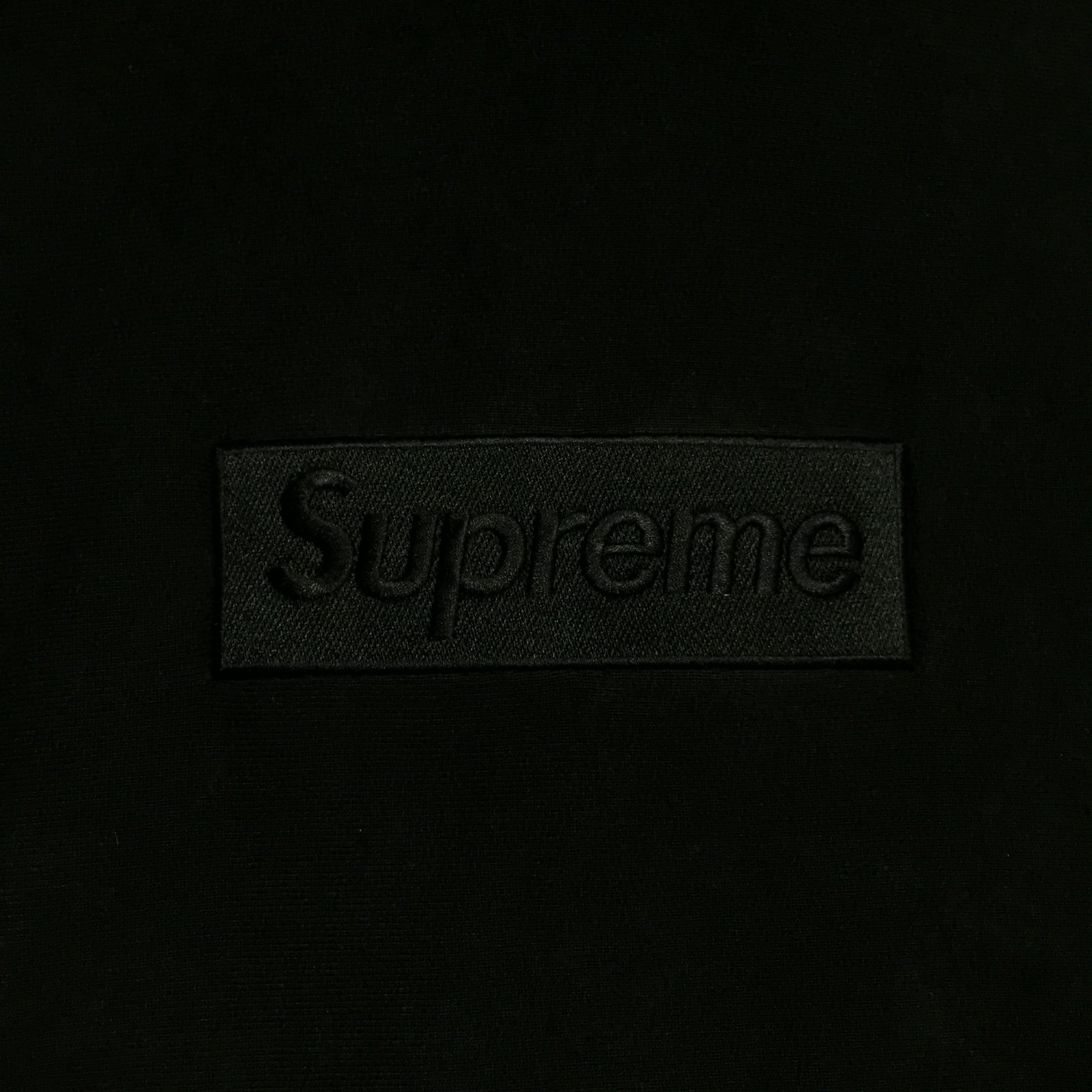 2014 Supreme Black Tonal Box Logo Hoodie