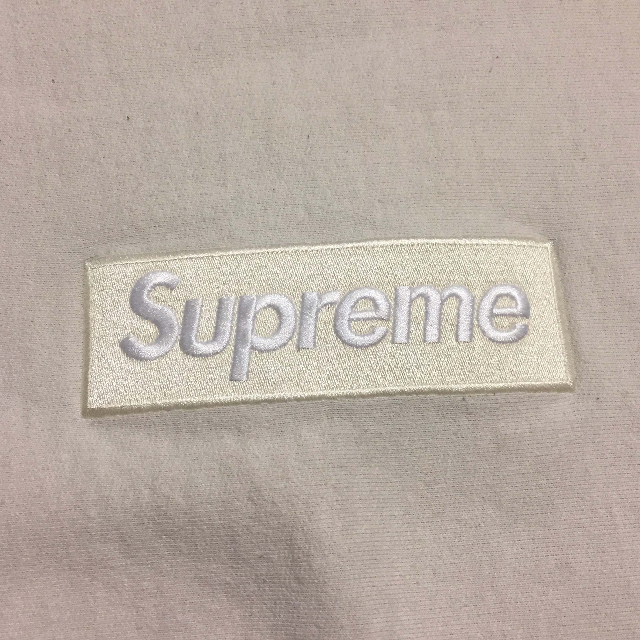 2018 Supreme Natural Box Logo Crewneck