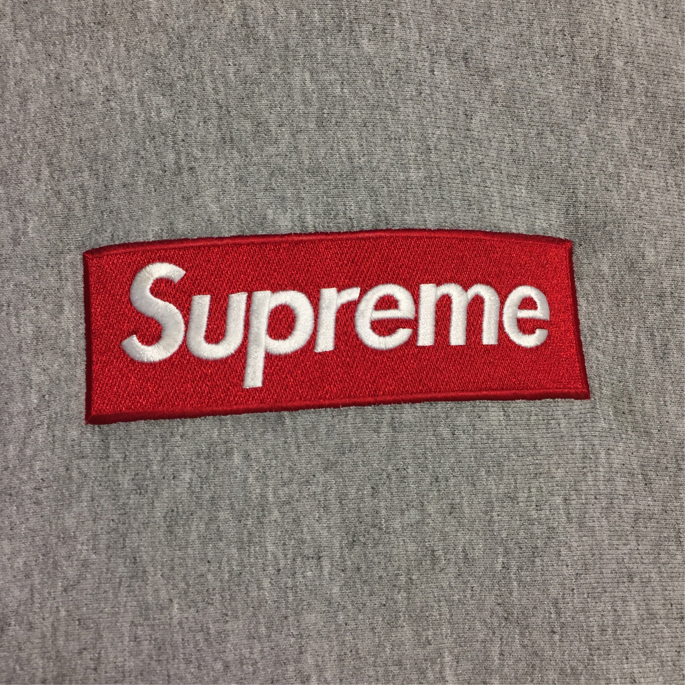 2012 Supreme Grey Box Logo Hoodie