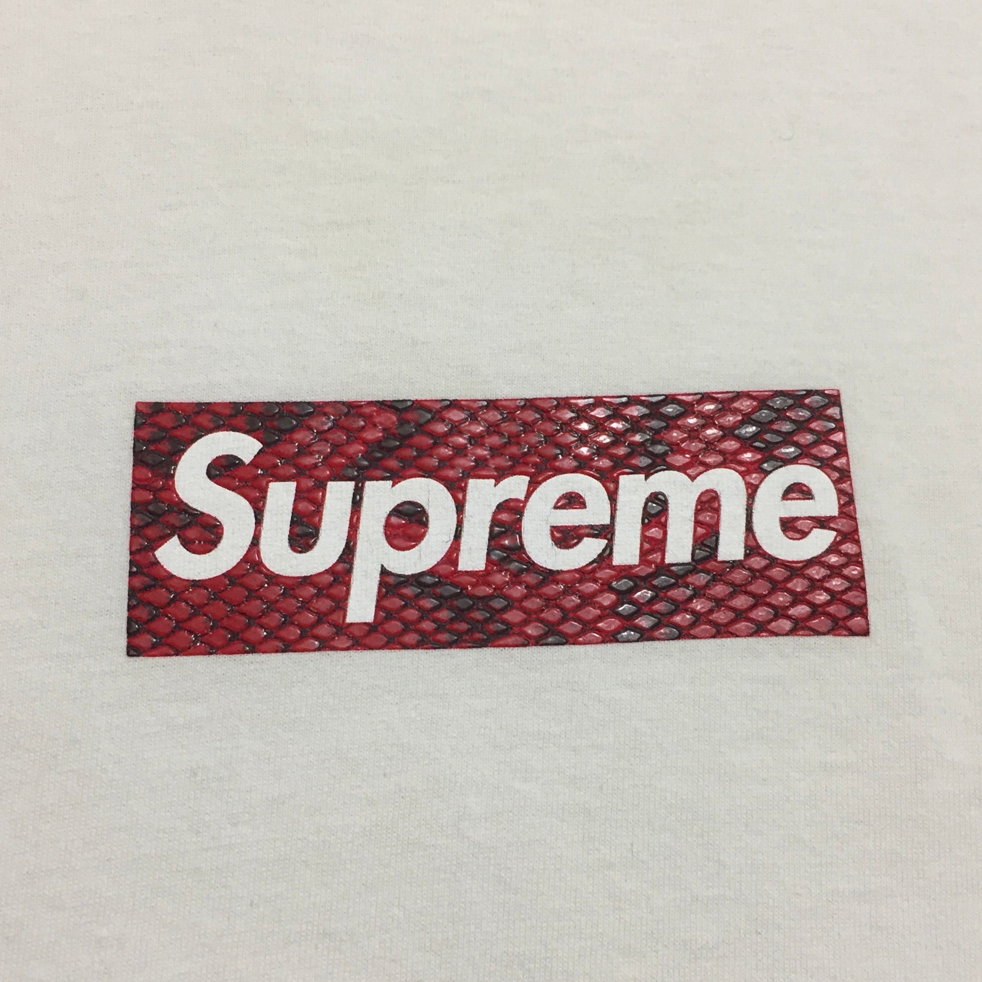 2006 Supreme Harajuku Red Snakeskin Box Logo Tee