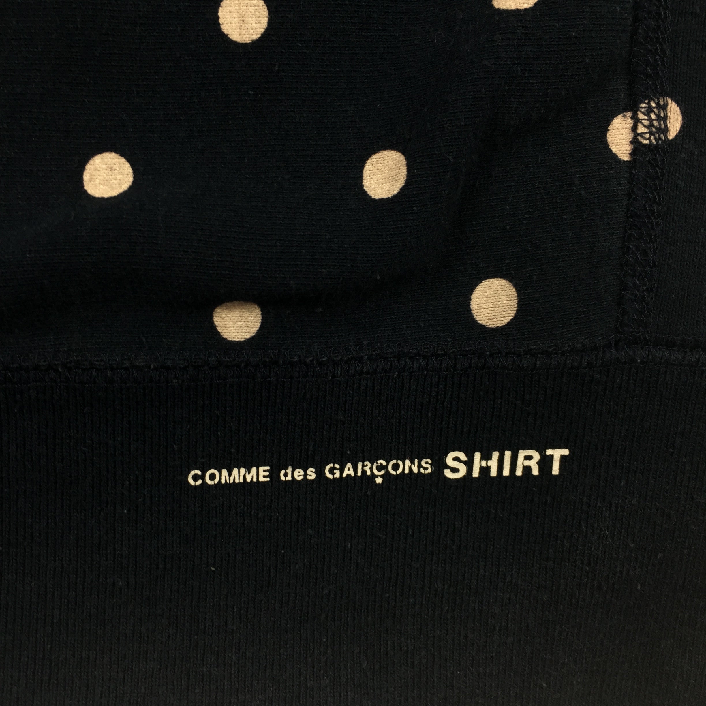 2012 Supreme x CDG Polka Dot Navy Box Logo Hoodie