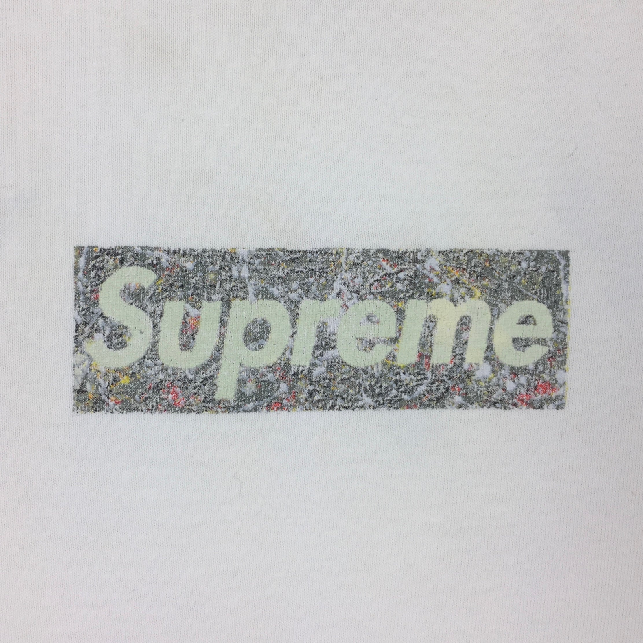1999 Supreme Jackson Pollock White Box Logo Tee