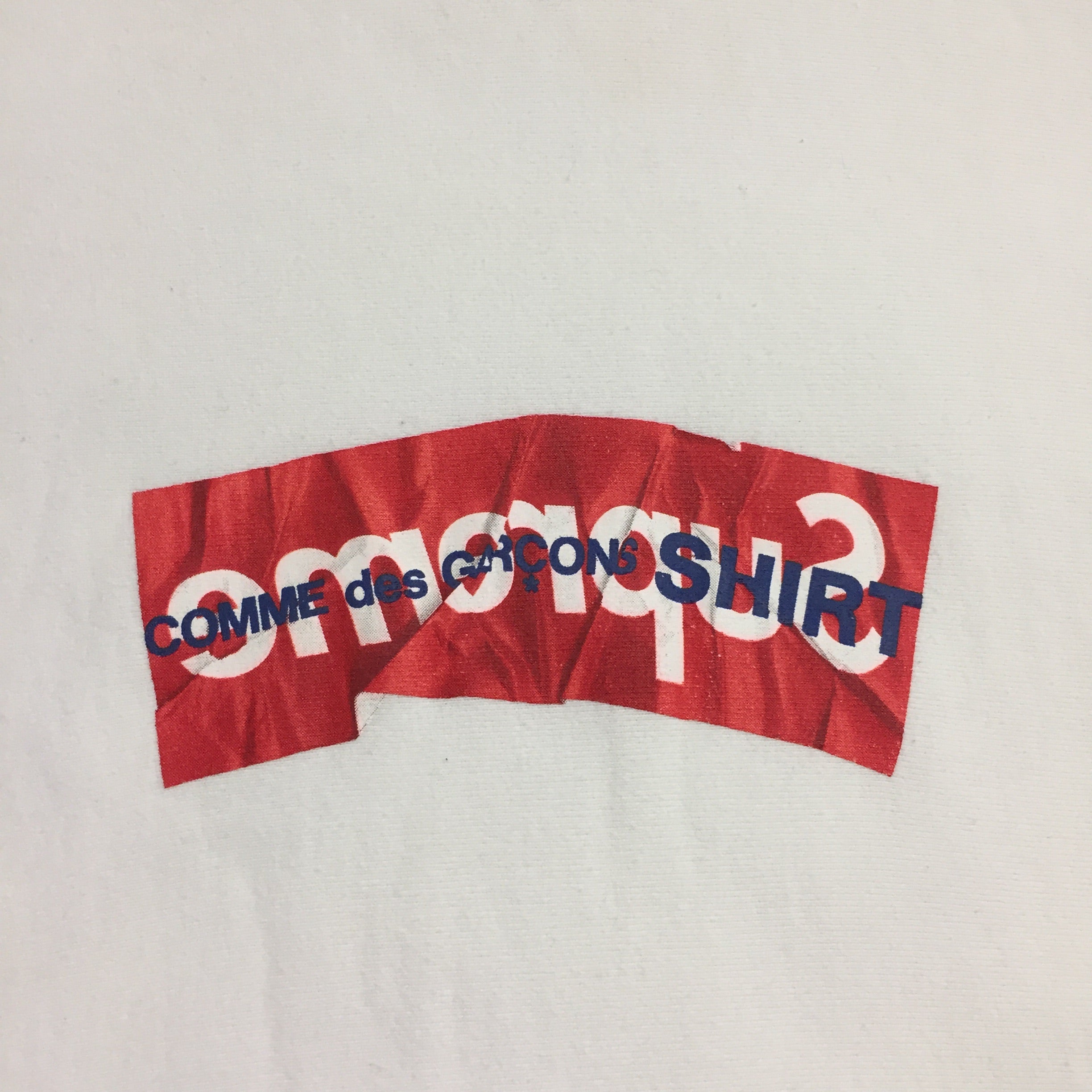 2017 Supreme x CDG White Box Logo Hoodie