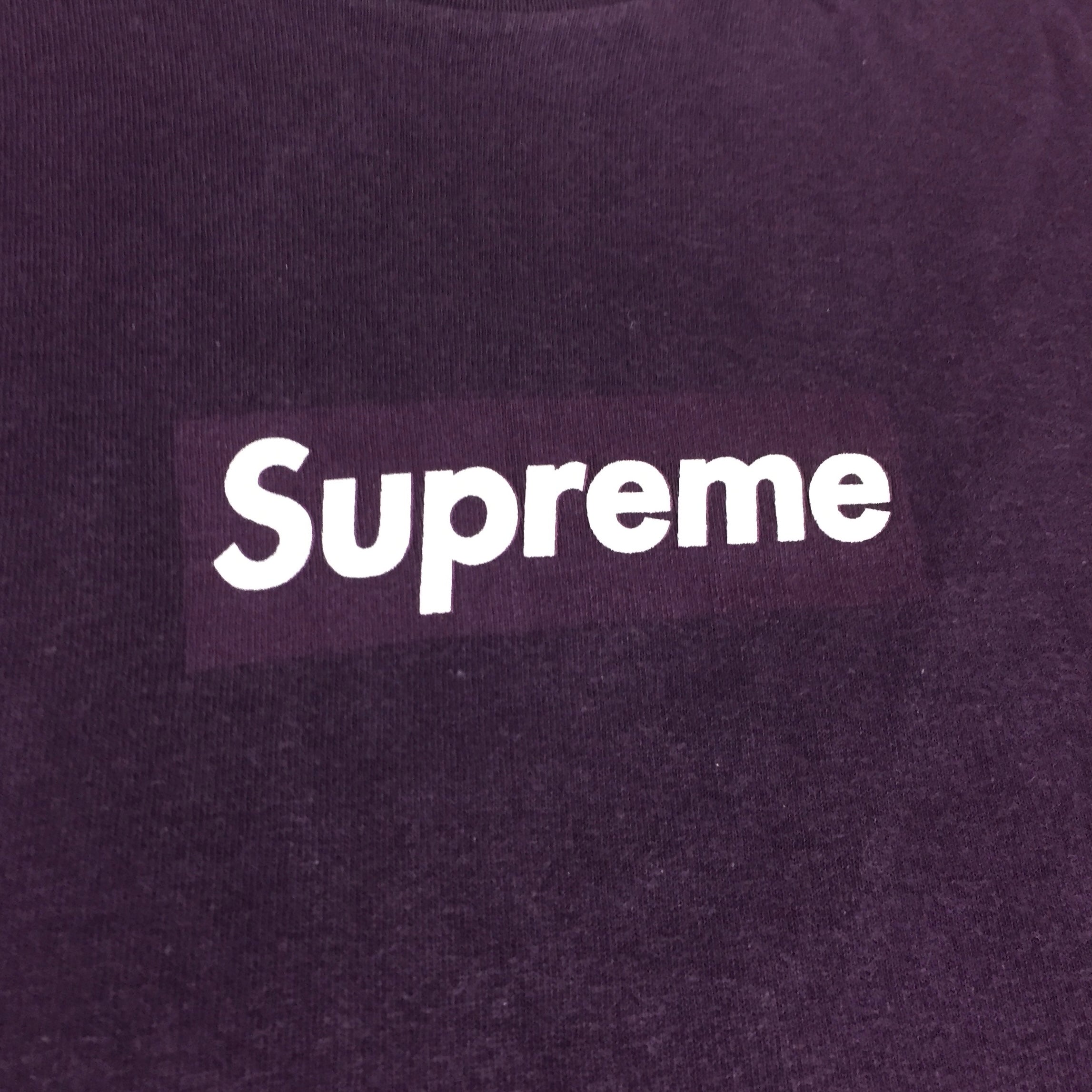 1999 Supreme Purple Grape Box Logo Tee