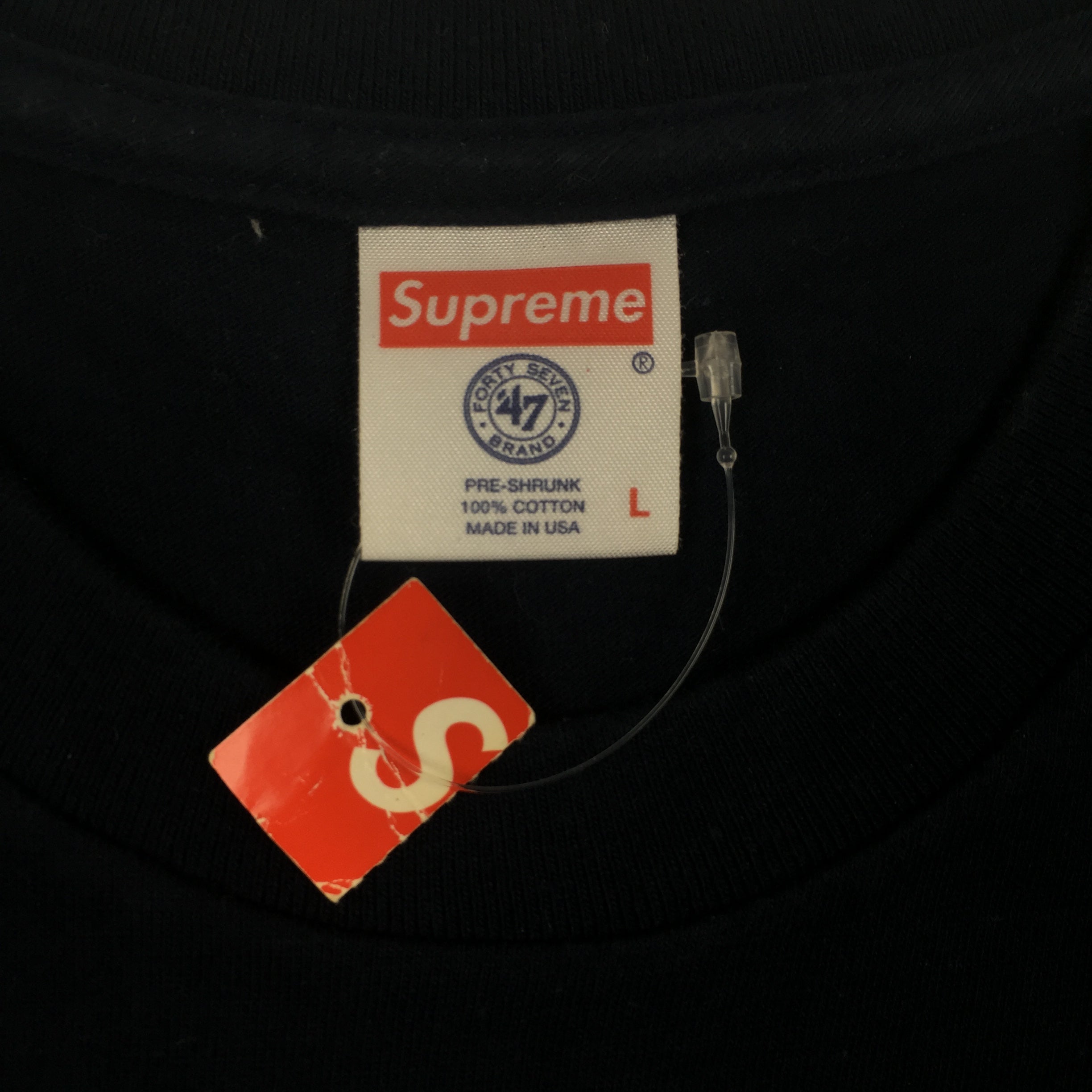 2015 Supreme Yankees Navy Box Logo Tee