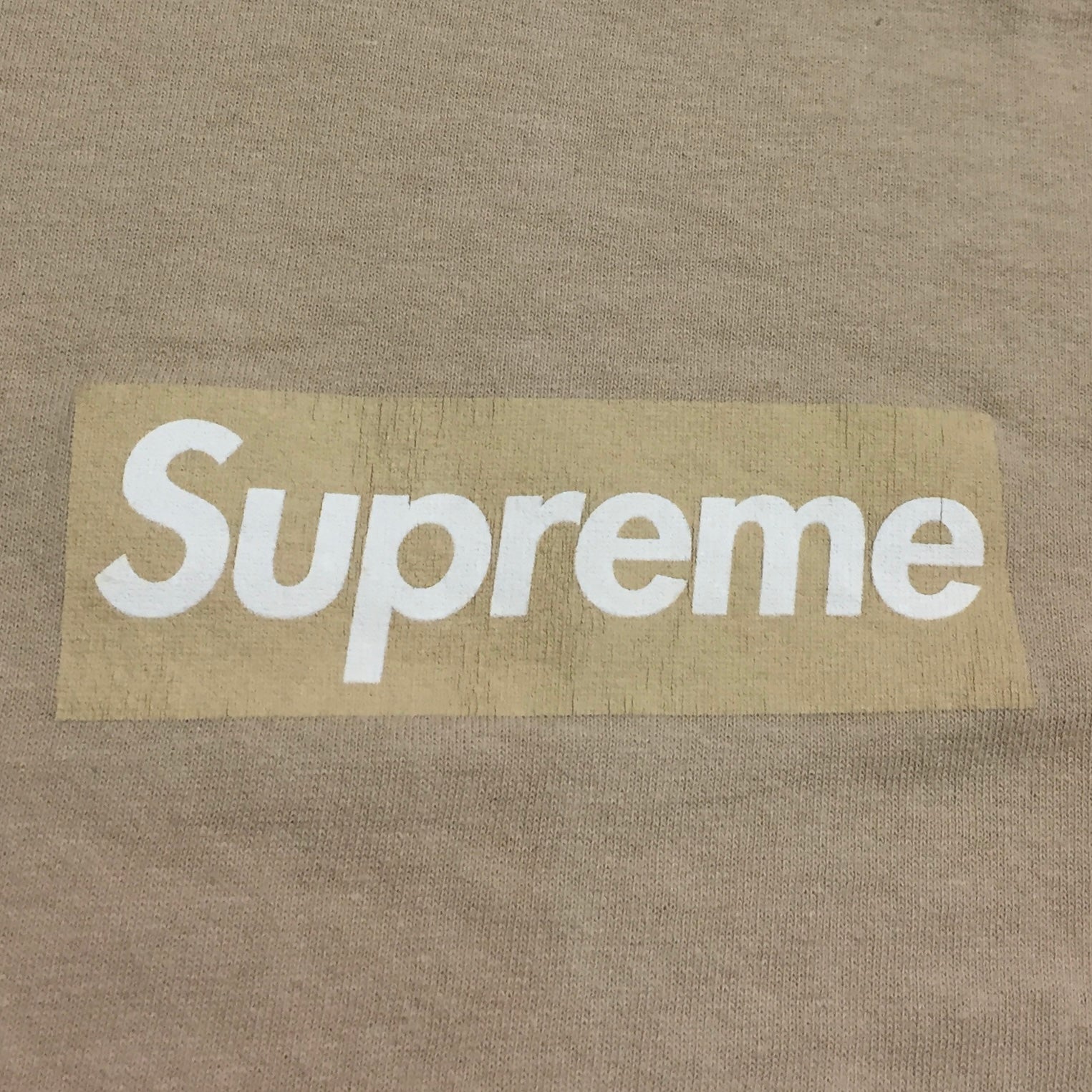 2003 Supreme Tan Tonal Box Logo Tee
