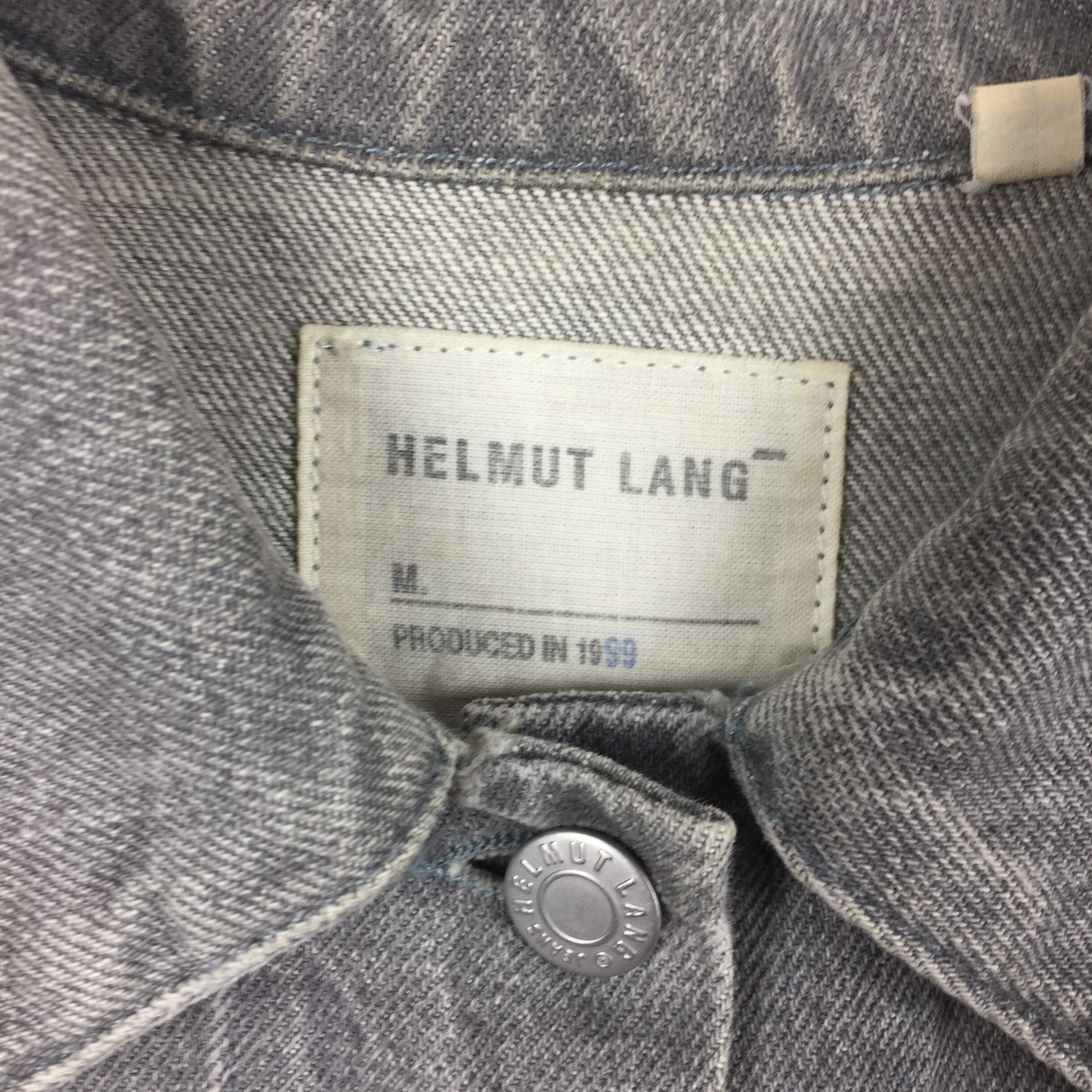 Helmut Lang Grey Denim Top