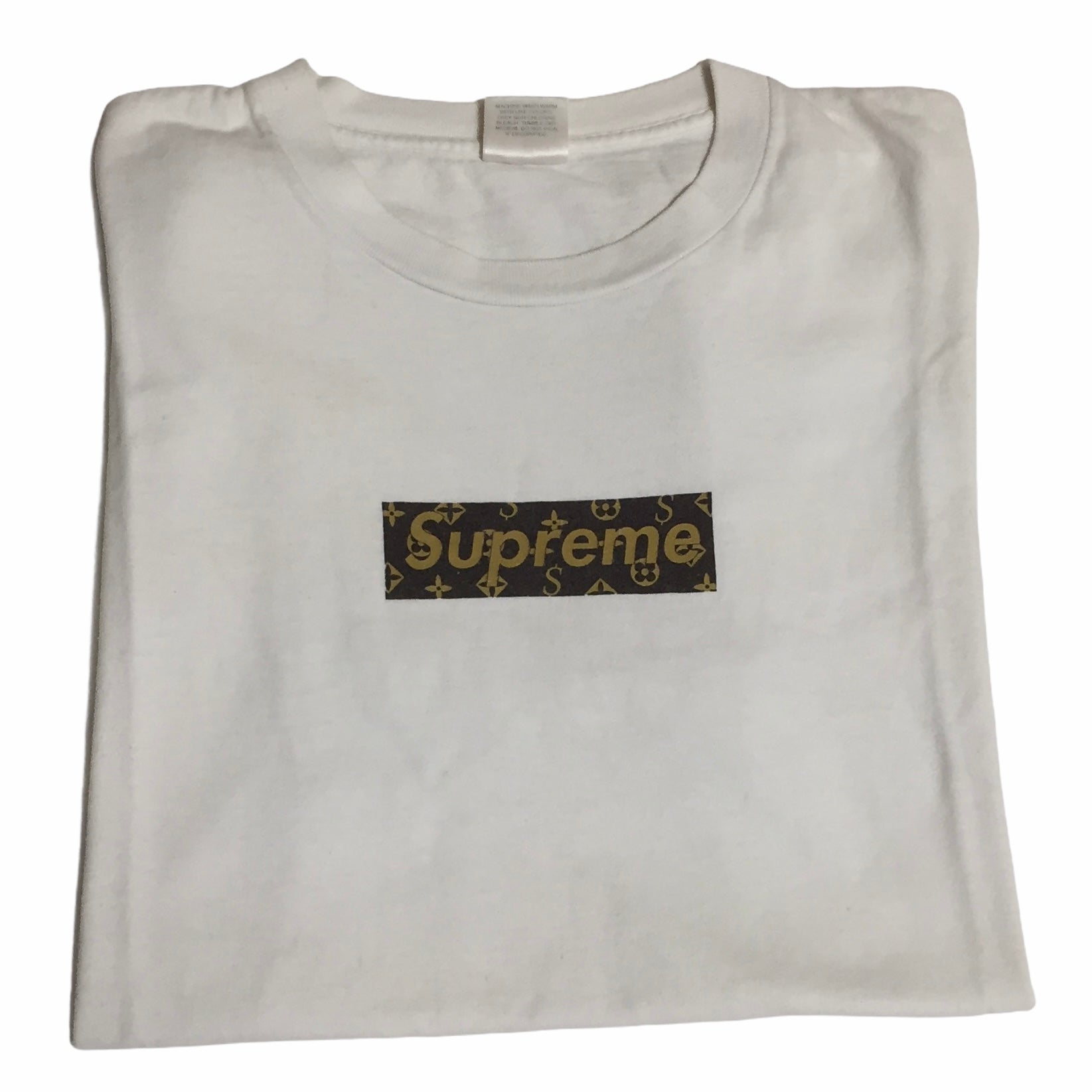 2000 Supreme LV White Monogram Box Logo Tee