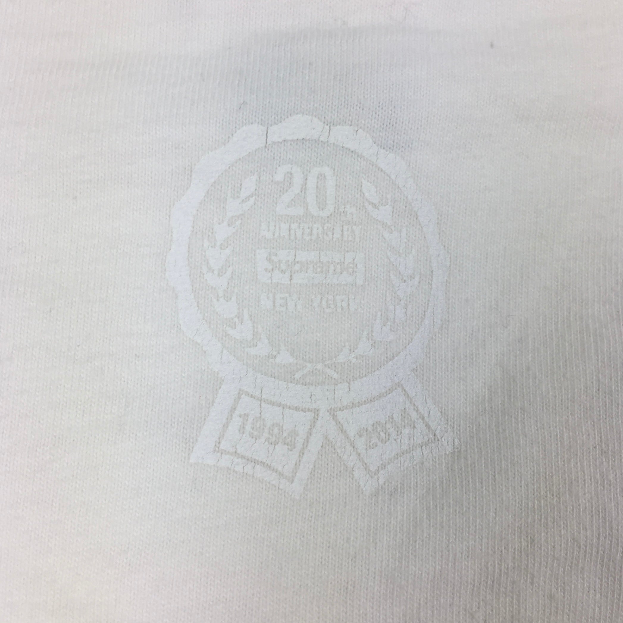 2014 Supreme 20th Anniversary Red White Box Logo Tee