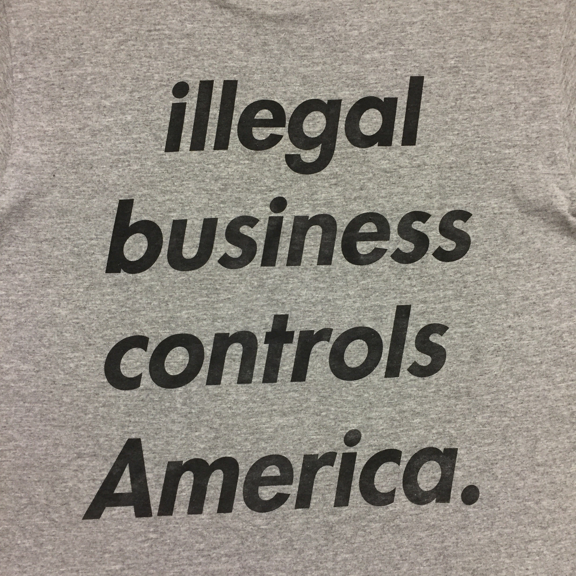 2005 Supreme Illegal Business Controls America Grey Tee
