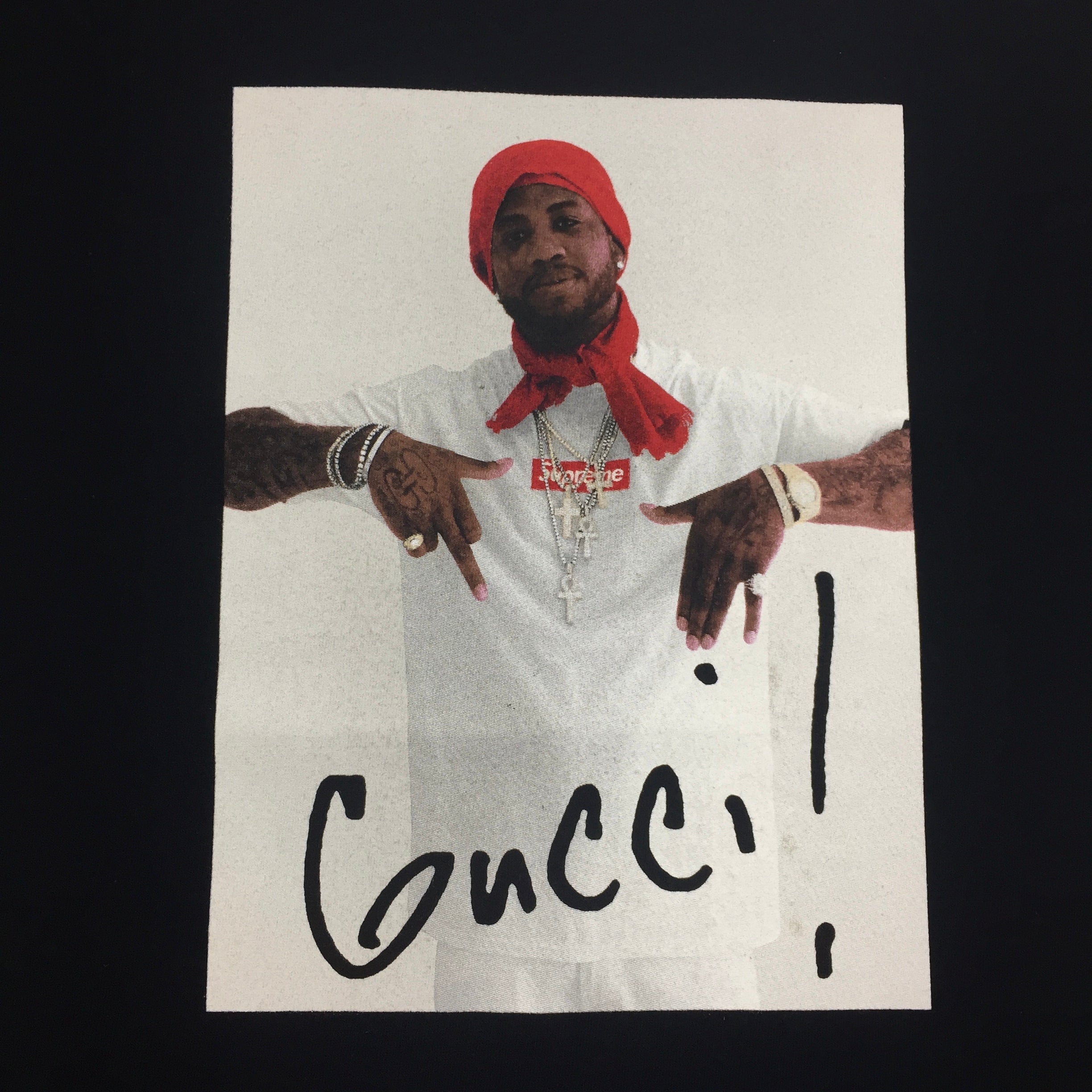 2016 Supreme Gucci Mane Black Photo Tee