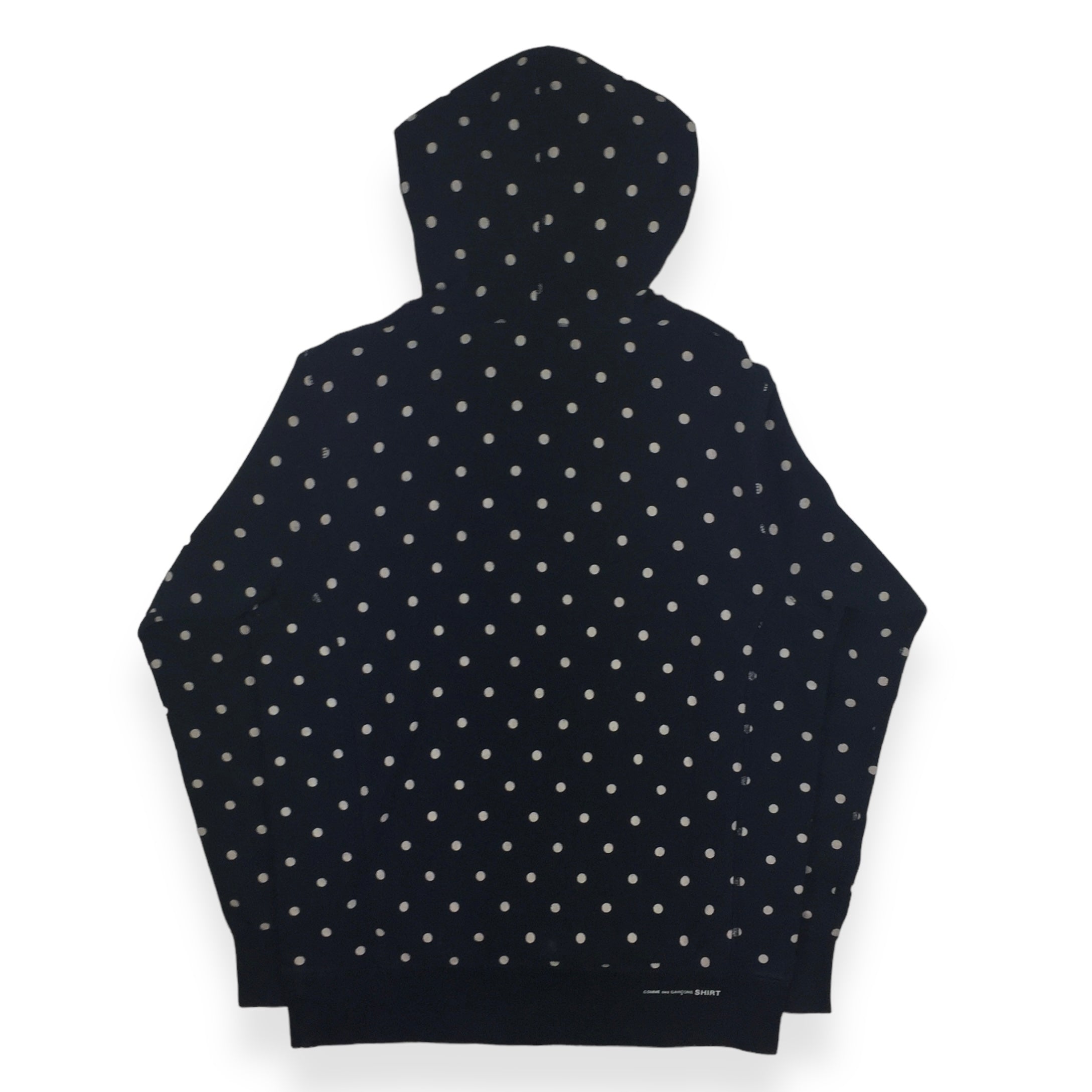 2012 Supreme x CDG Polka Dot Navy Box Logo Hoodie