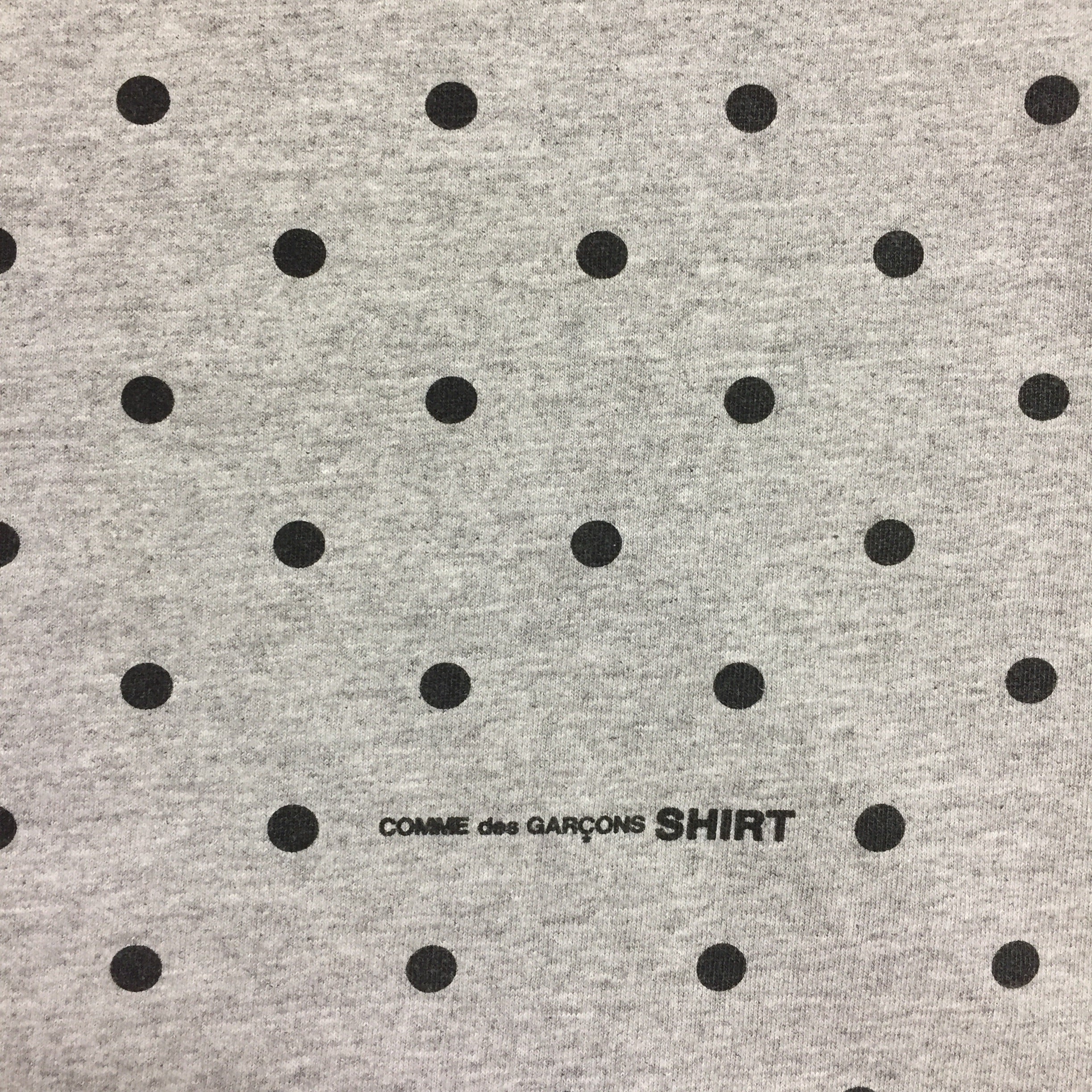 2012 Supreme x CDG Polka Dot Grey Box Logo Tee