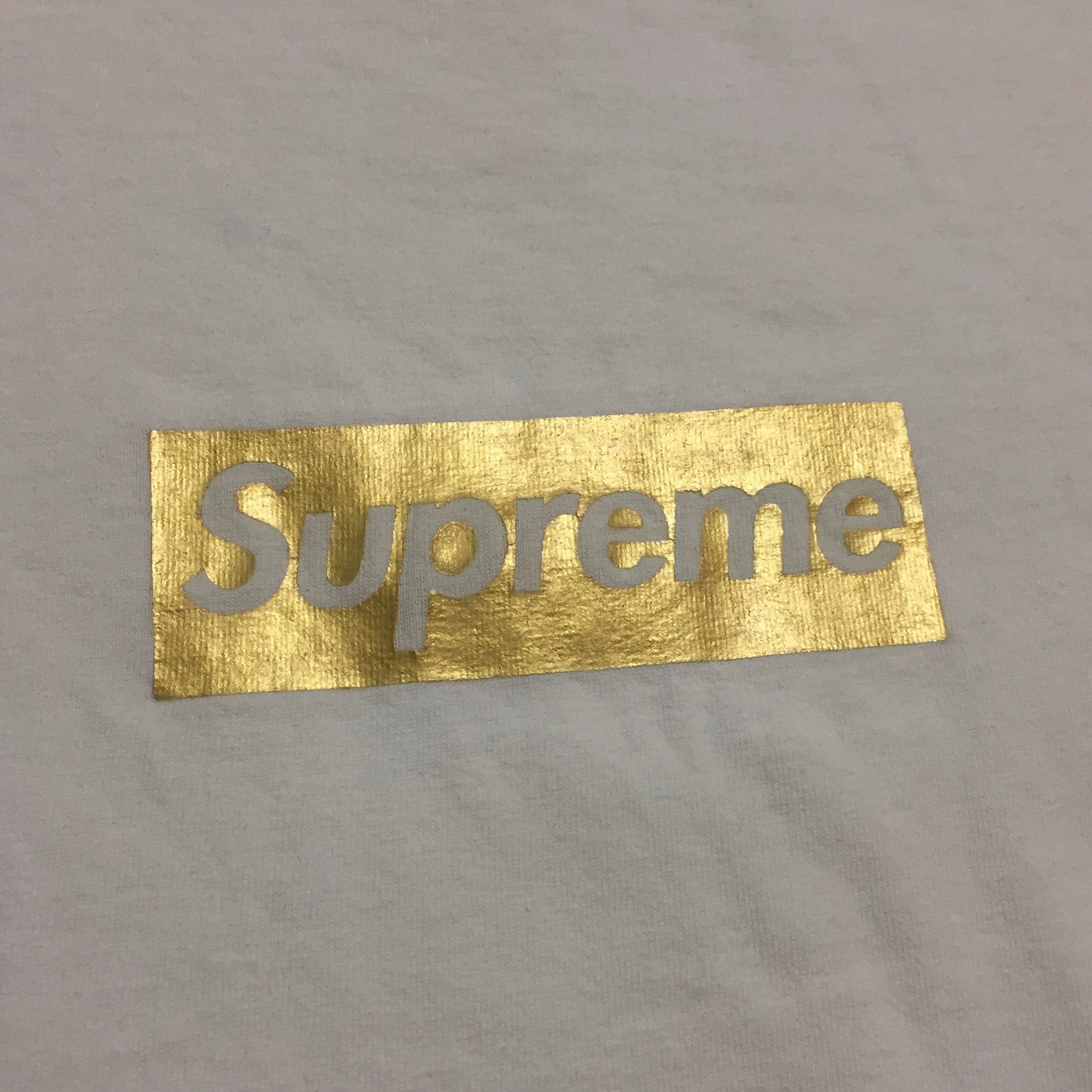 2008 Supreme Nagoya Gold Box Logo Tee